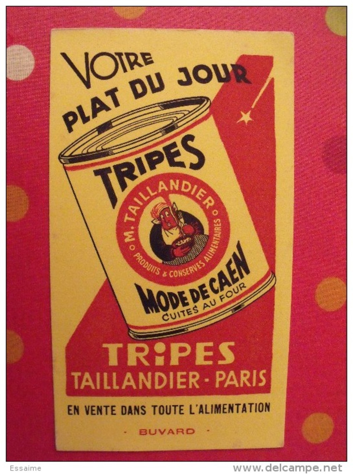 Buvard Tallandier-Paris. Tripes à La Mode De Caen. Vers 1950. - T