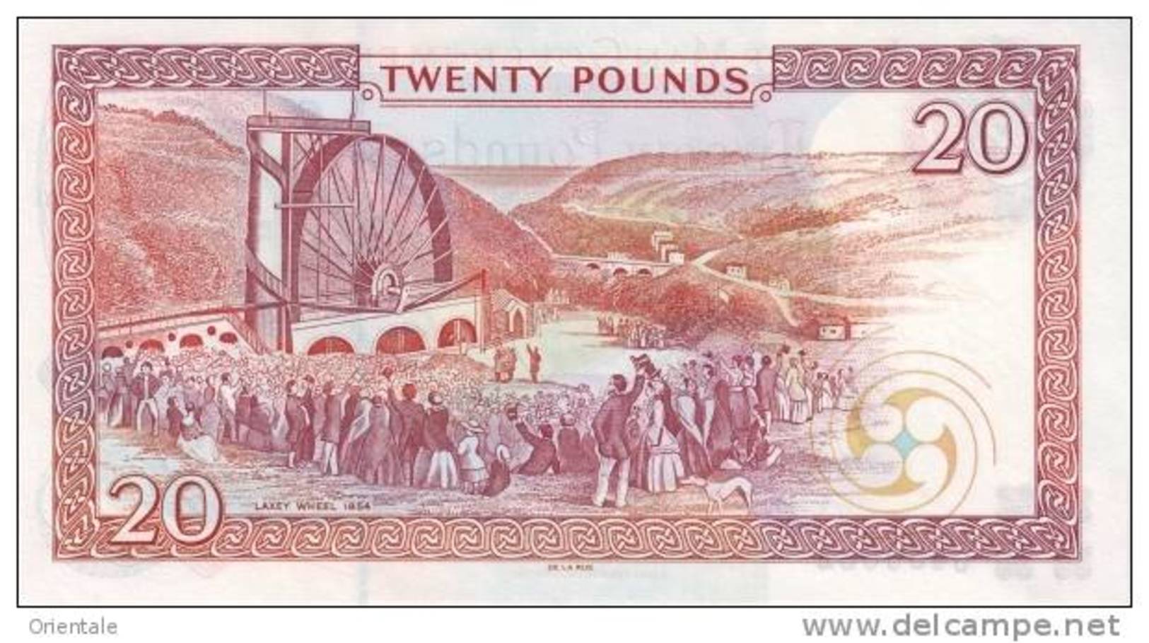 ISLE OF MAN P. 45b 20 P 2002 UNC - 20 Pounds