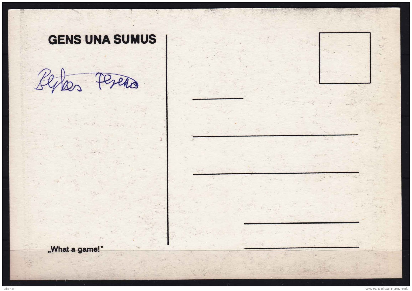 Autograph Of World Chess Champion Under 18 Years - Berkes Ferenc On A Special Card - Historical Famous People