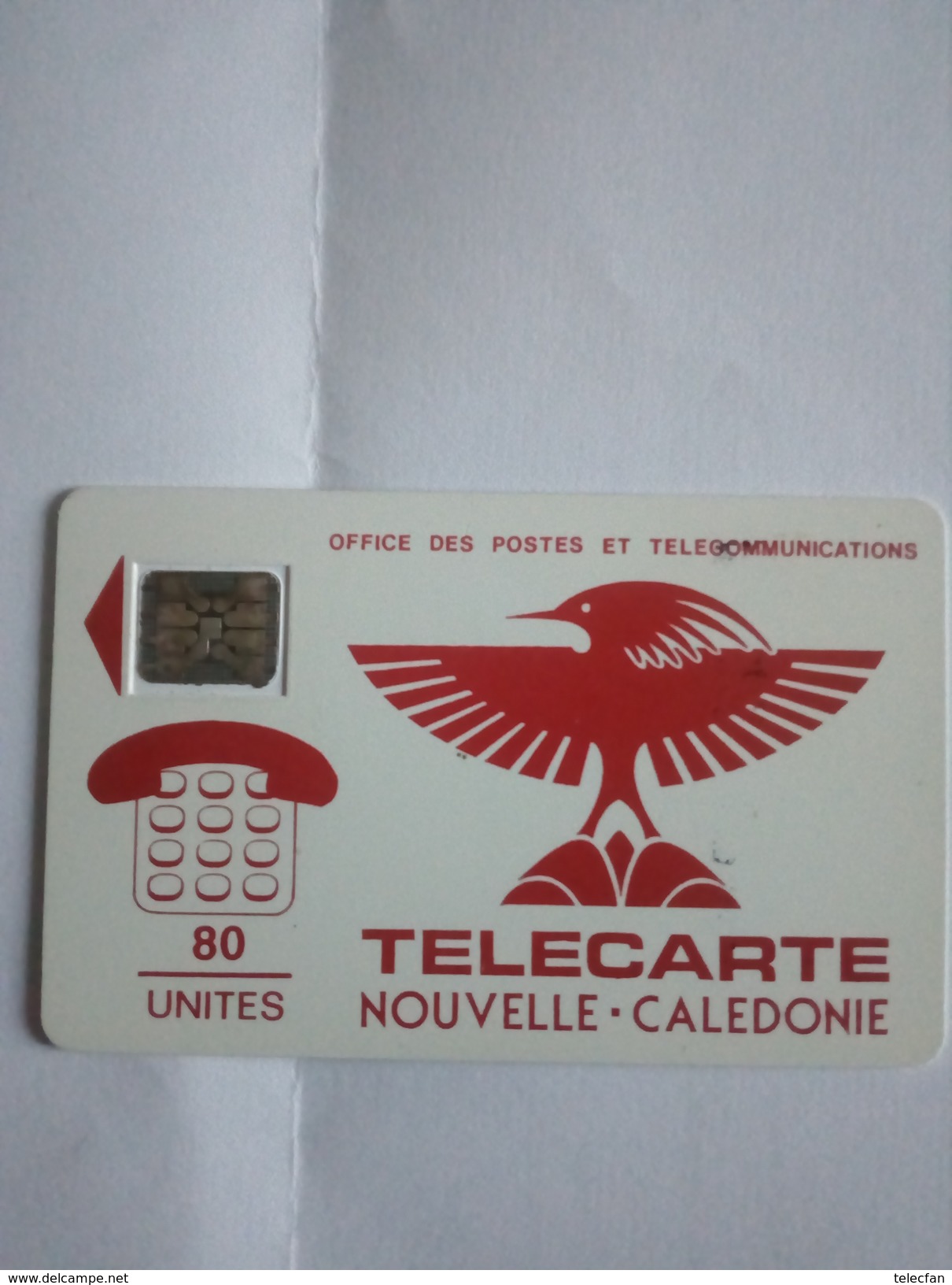 NOUVELLE CALEDONIE NC2Ba CAGOU ROUGE 80U SC5 AE UT N° 22794  IMPACTS RARE - New Caledonia