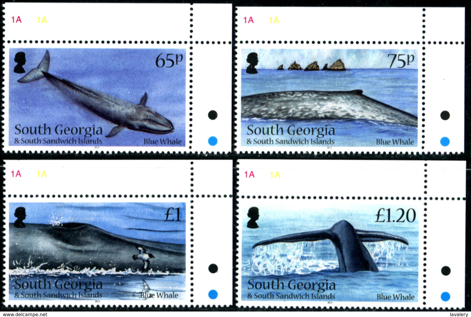 SOUTH GEORGIA 2012 Blue Whales, Fauna MNH - South Georgia