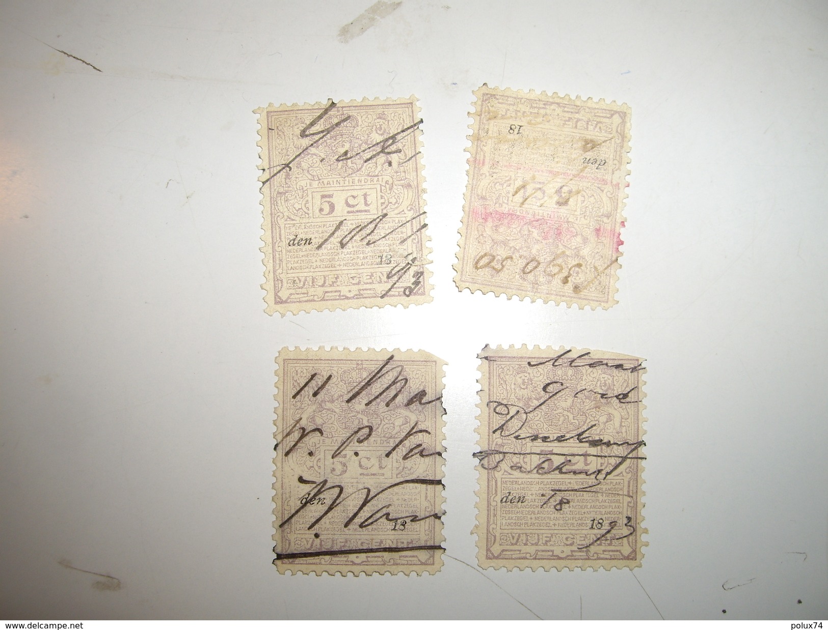 PAYS-BAS  REVENUE  Stamps - Revenue Stamps