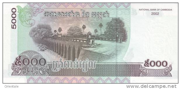 CAMBODIA P. 55b 5000 R 2002 UNC - Cambodia