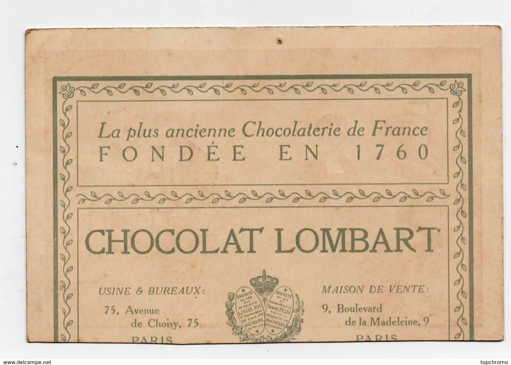 Chromo Chocolat Lombart Illustrateur René Vincent Couples Table Repas Bouteille De Vin Carafe Café Tasses - Lombart