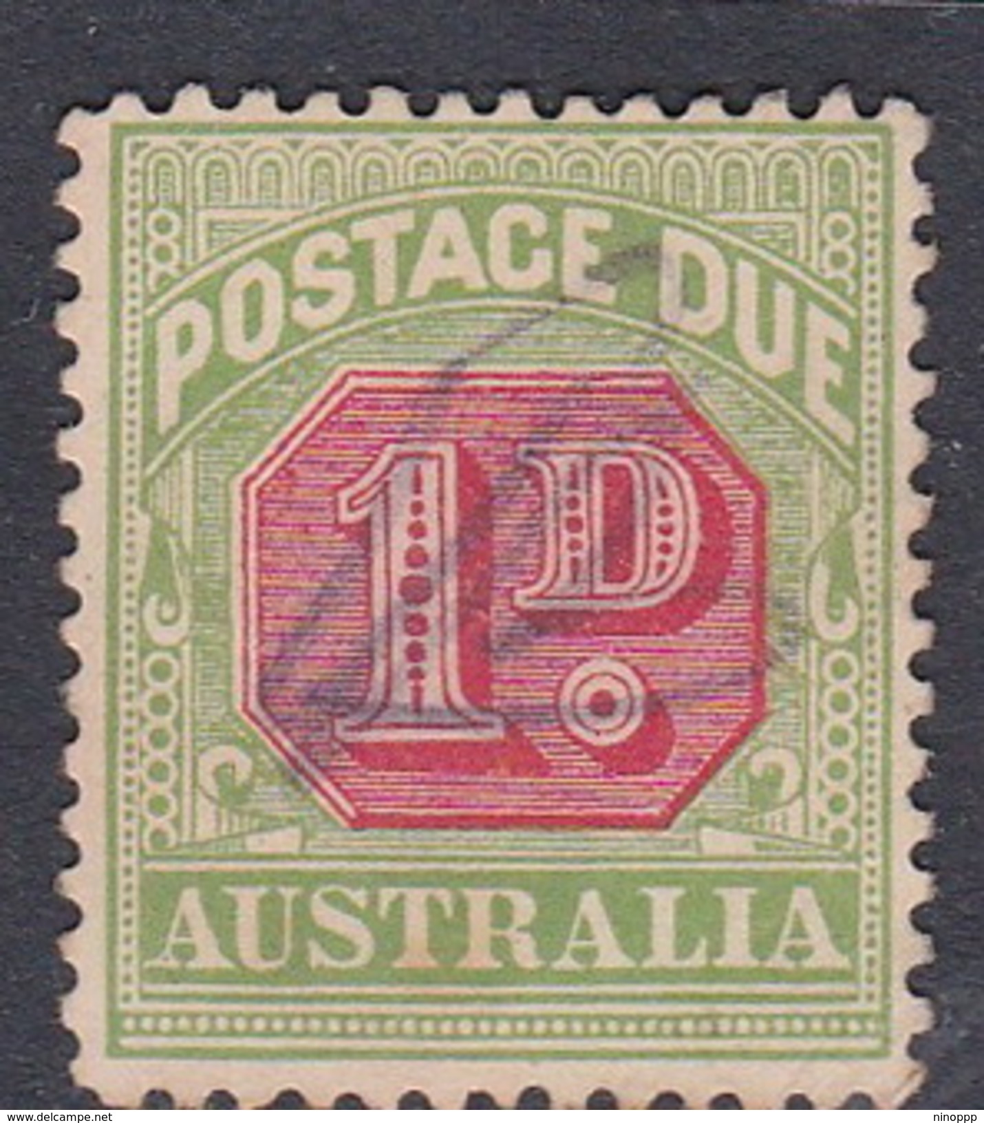 Australia Postage Due Stamps SG D64  1909-1910 One Penny Used - Impuestos