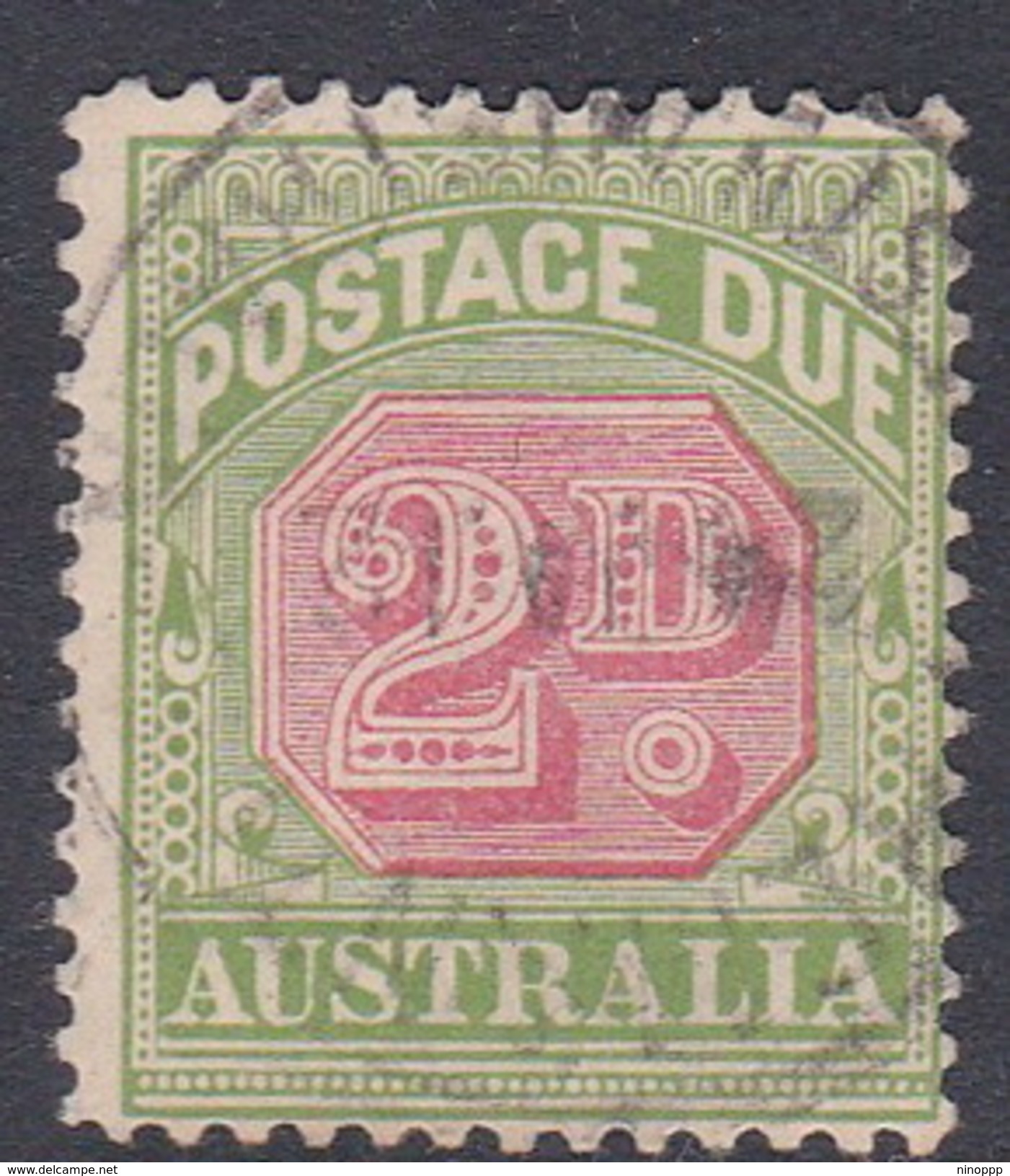 Australia Postage Due Stamps SG D65  1909-1910 Two Pennies Used - Segnatasse