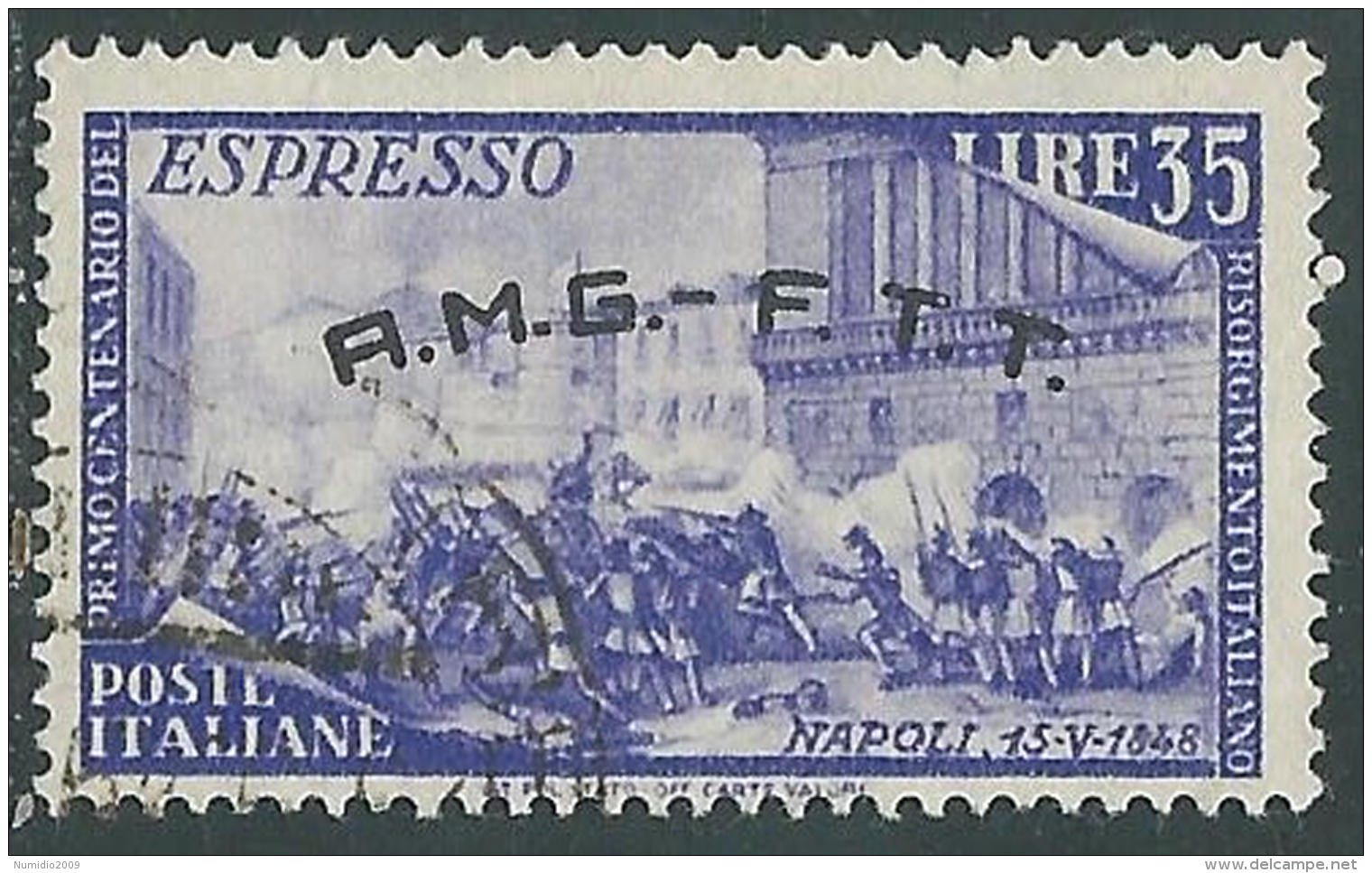 1948 TRIESTE A USATO ESPRESSO RISORGIMENTO 35 LIRE - L15 - Eilsendung (Eilpost)