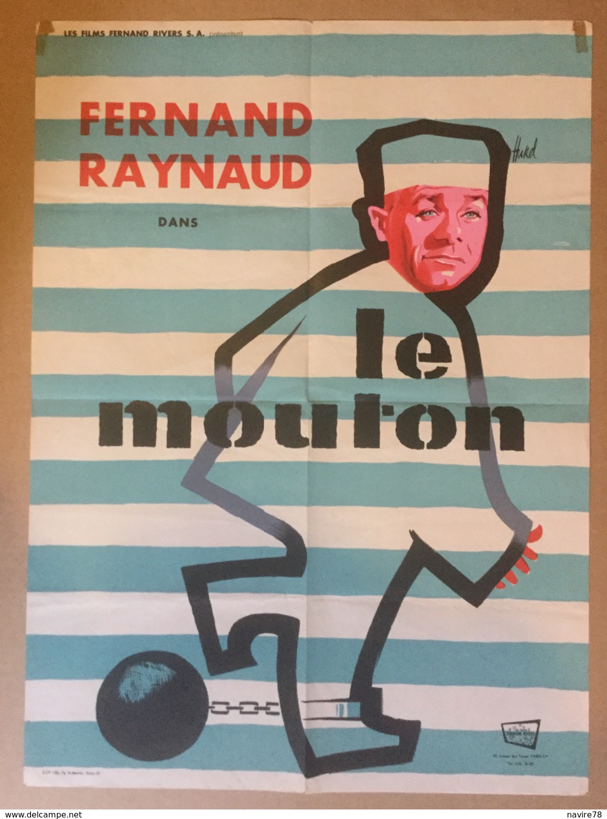 Affiche Cinéma Originale Du Film  LE MOUTON Avec FERNAND RAYNAUD De PIERRE CHEVALIER  1960 - Affiches & Posters