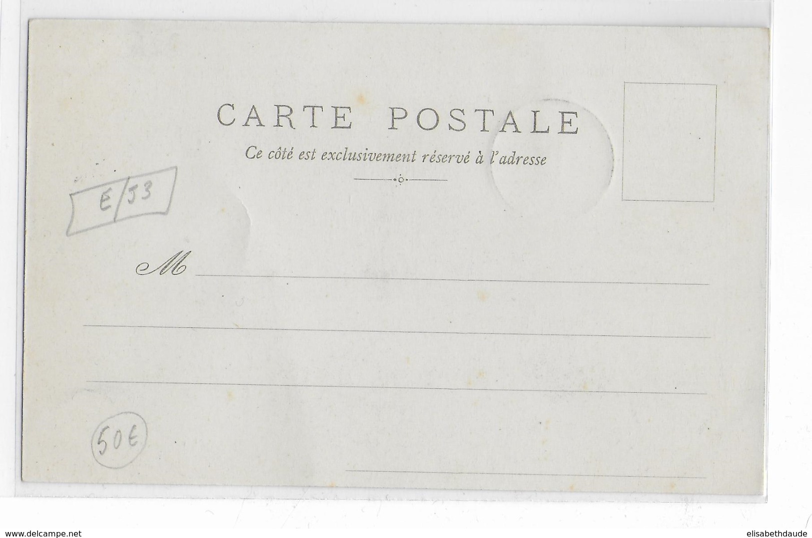 1906 - OBOCK - YVERT N°52 Sur CARTE NON ADRESSEE - Storia Postale