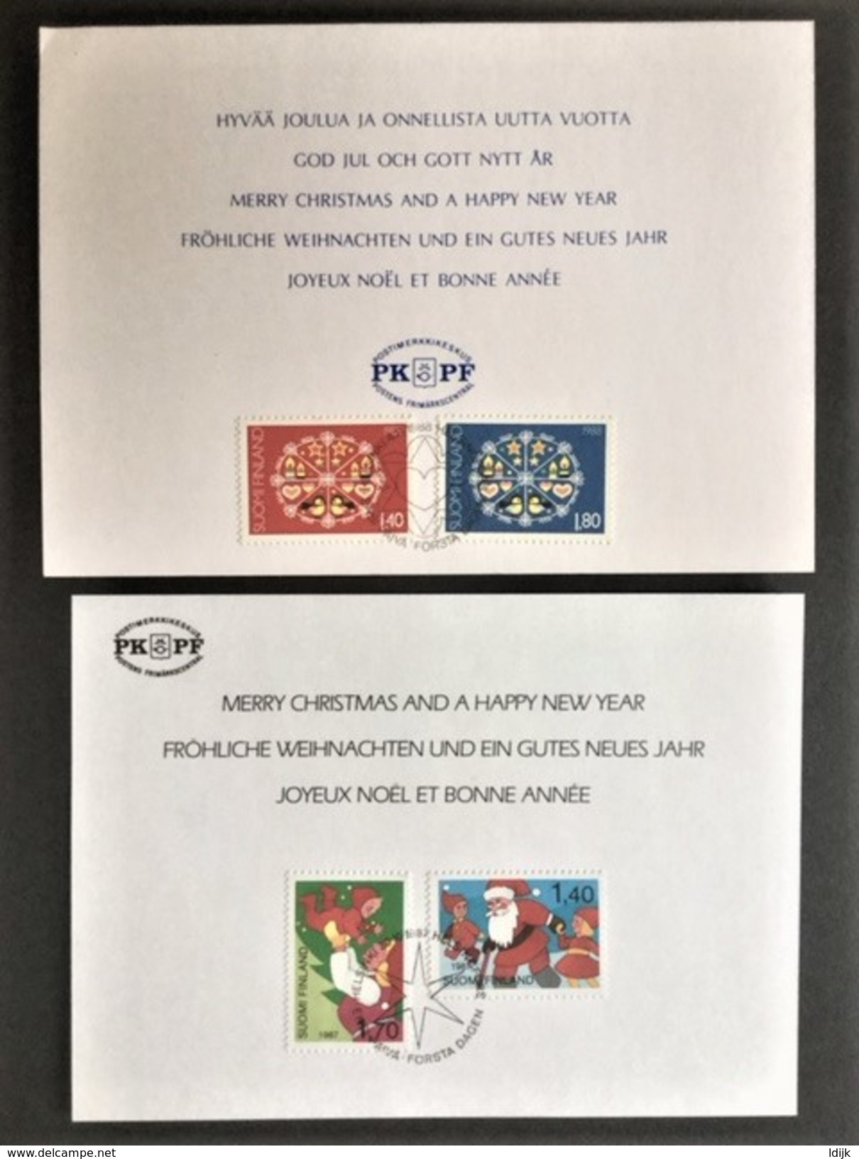 1987-1988 Joyeux Noël Et Bonne Année - Enteros Postales