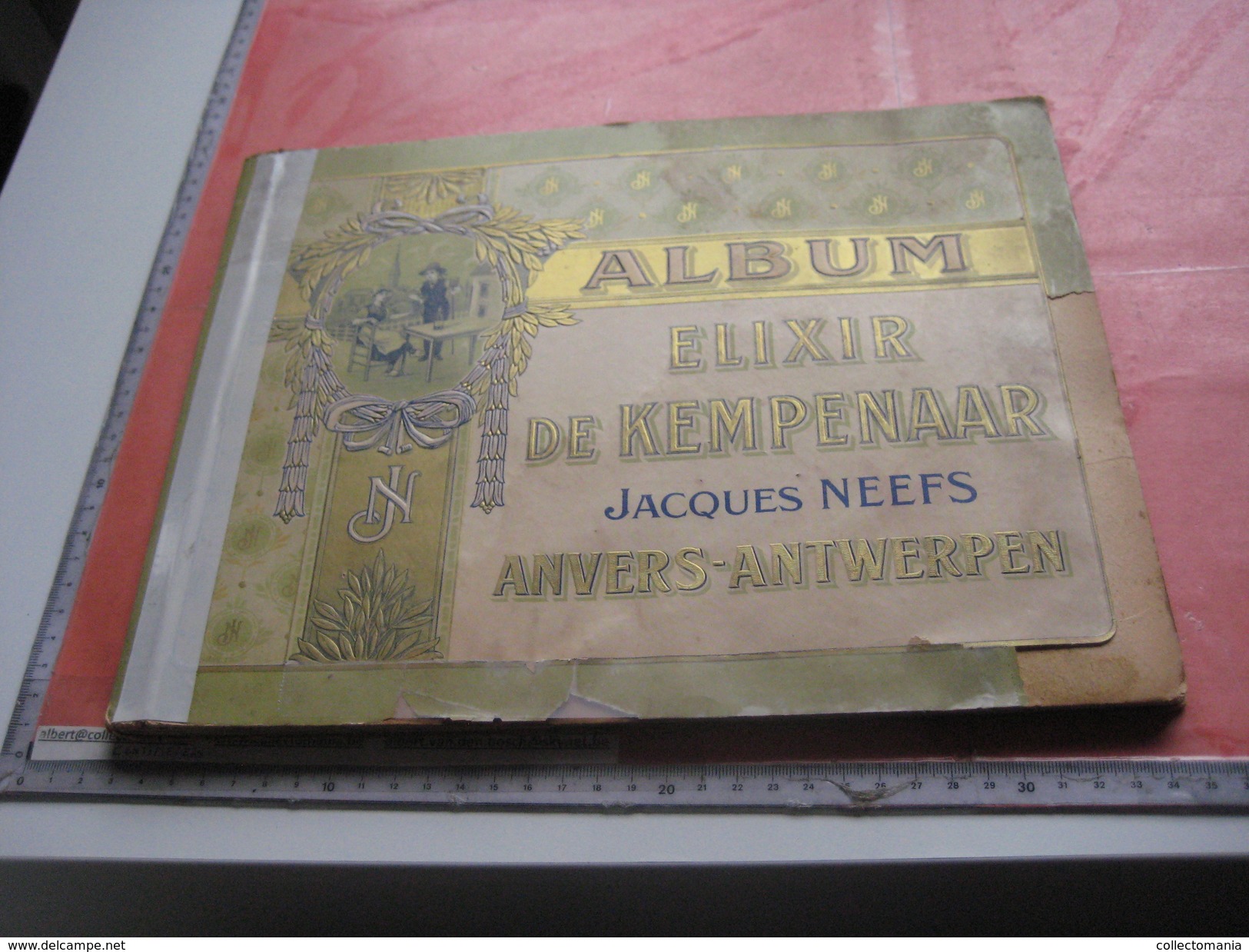 48 Inserted Litho Cards Each 12,3X8,3cm Album Japanese Theme Fables De La Fontaine PUB Neefs Jacques, Around 1900 - Autres & Non Classés