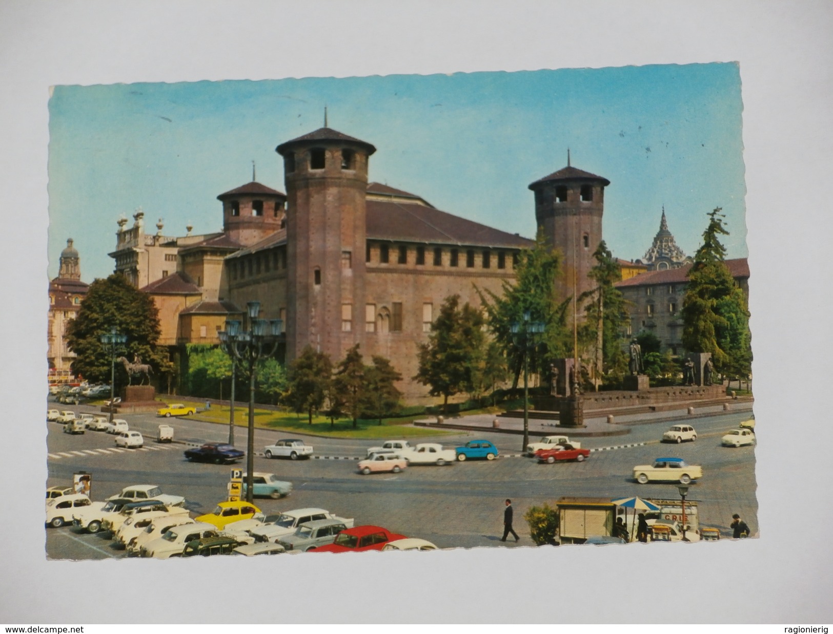 TORINO - Piazza Castello E Palazzo Madama - Auto - 1966 - Palazzo Madama