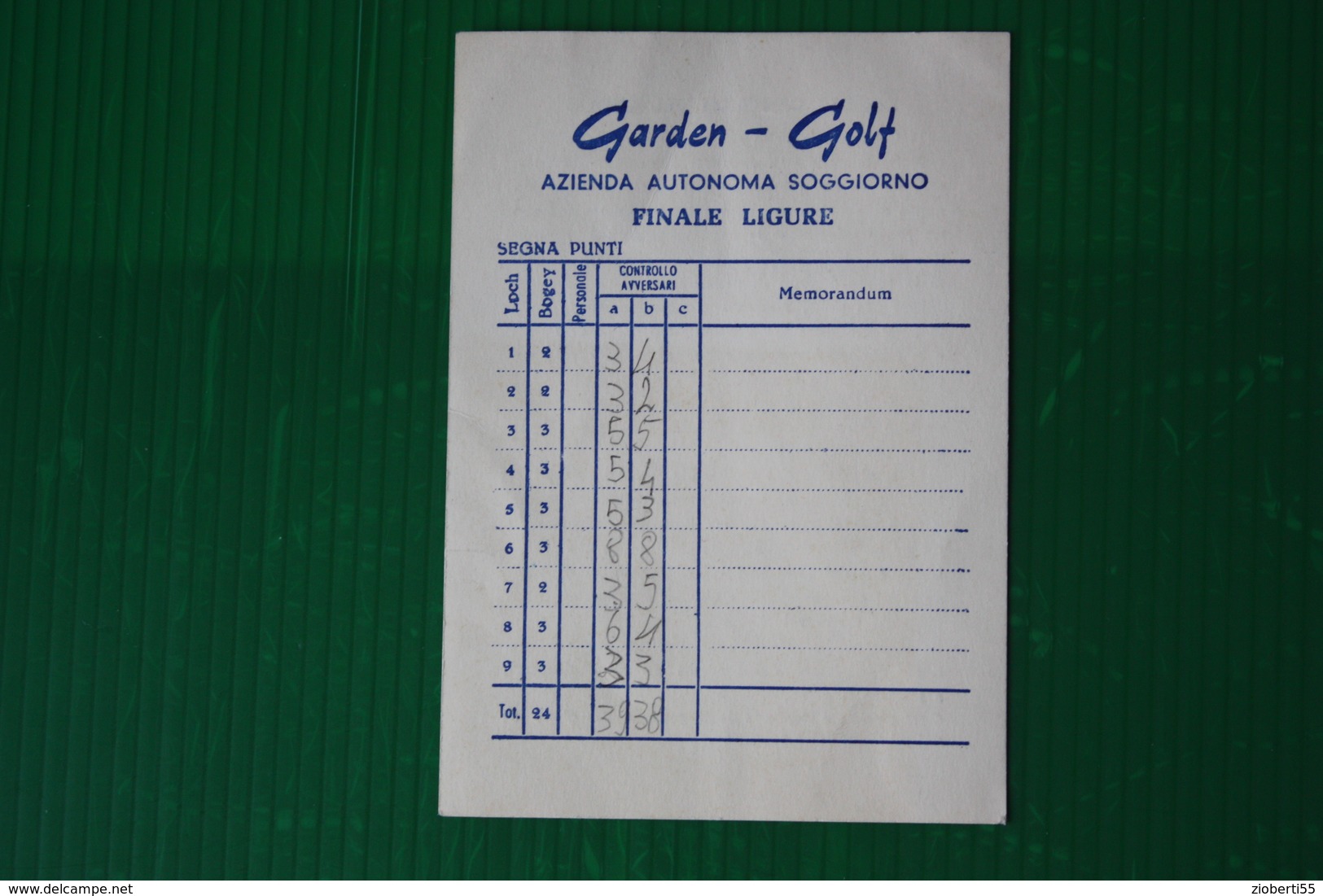 SCORE GOLF FINALE LIGURE  - ANNI 70 - Autres & Non Classés