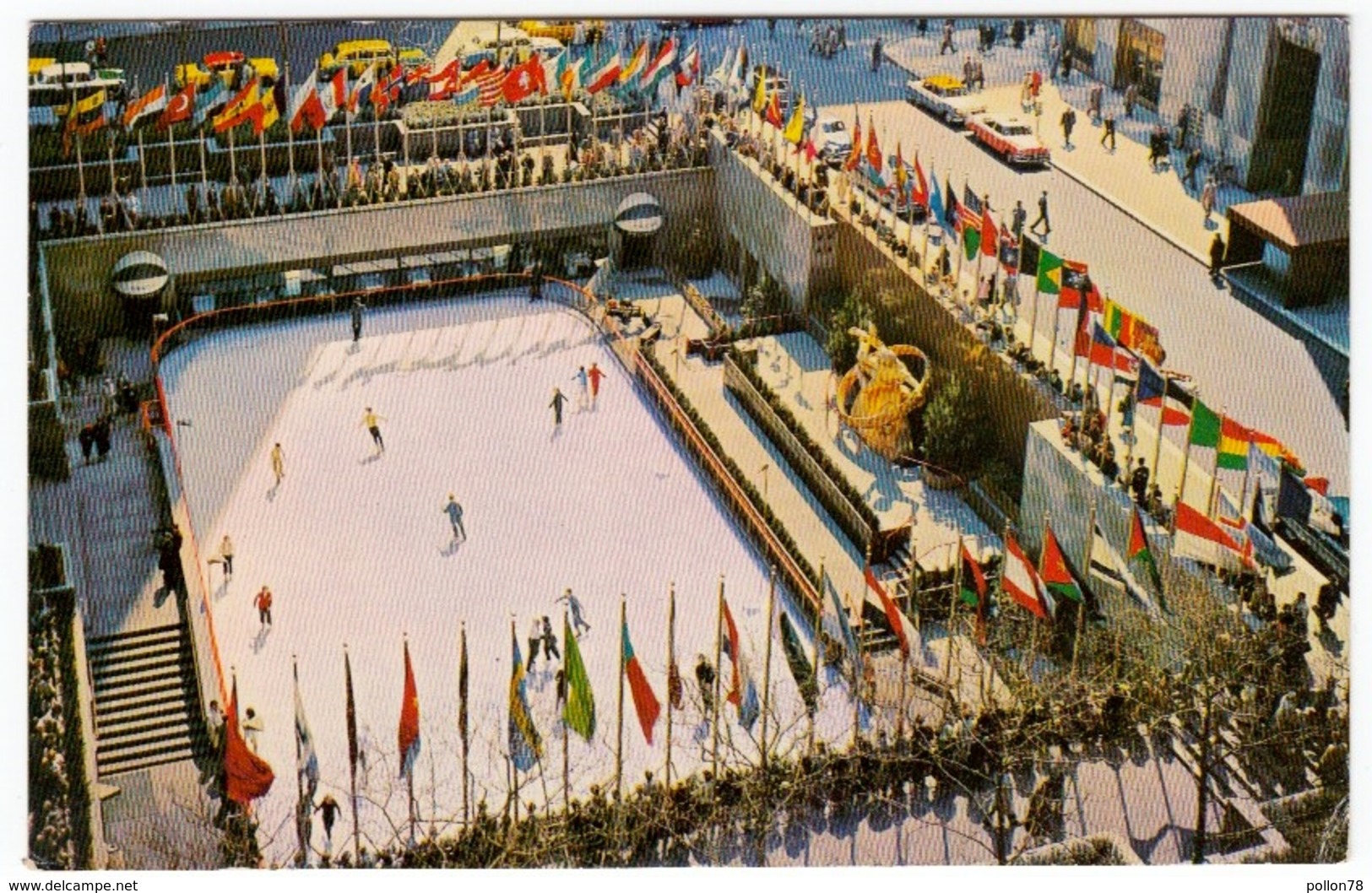 ROCKEFELLER PLAZA SKATING RINK - PISTA DI PATINAGGIO - 1971 - Vedi Retro - Formato Piccolo - Patinage Artistique