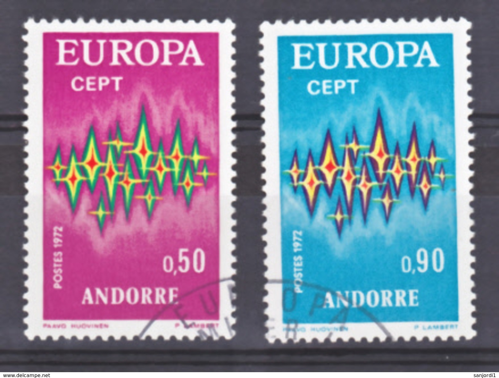 Andorre 217 218 Europa  Oblitéré Used Cote 12.25 - Used Stamps