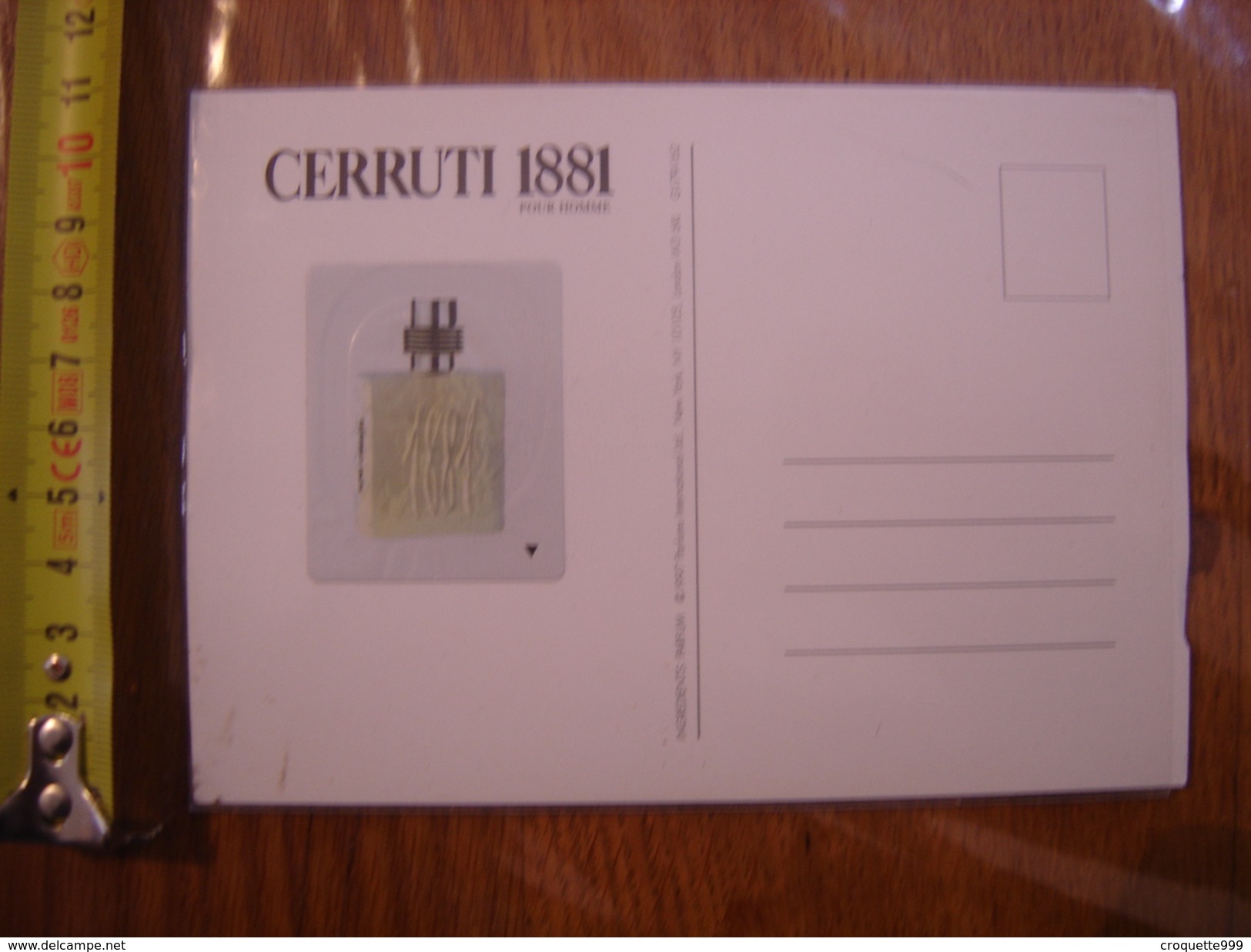 Carte Publicite Parfum 1881 CERRUTI - Ohne Zuordnung