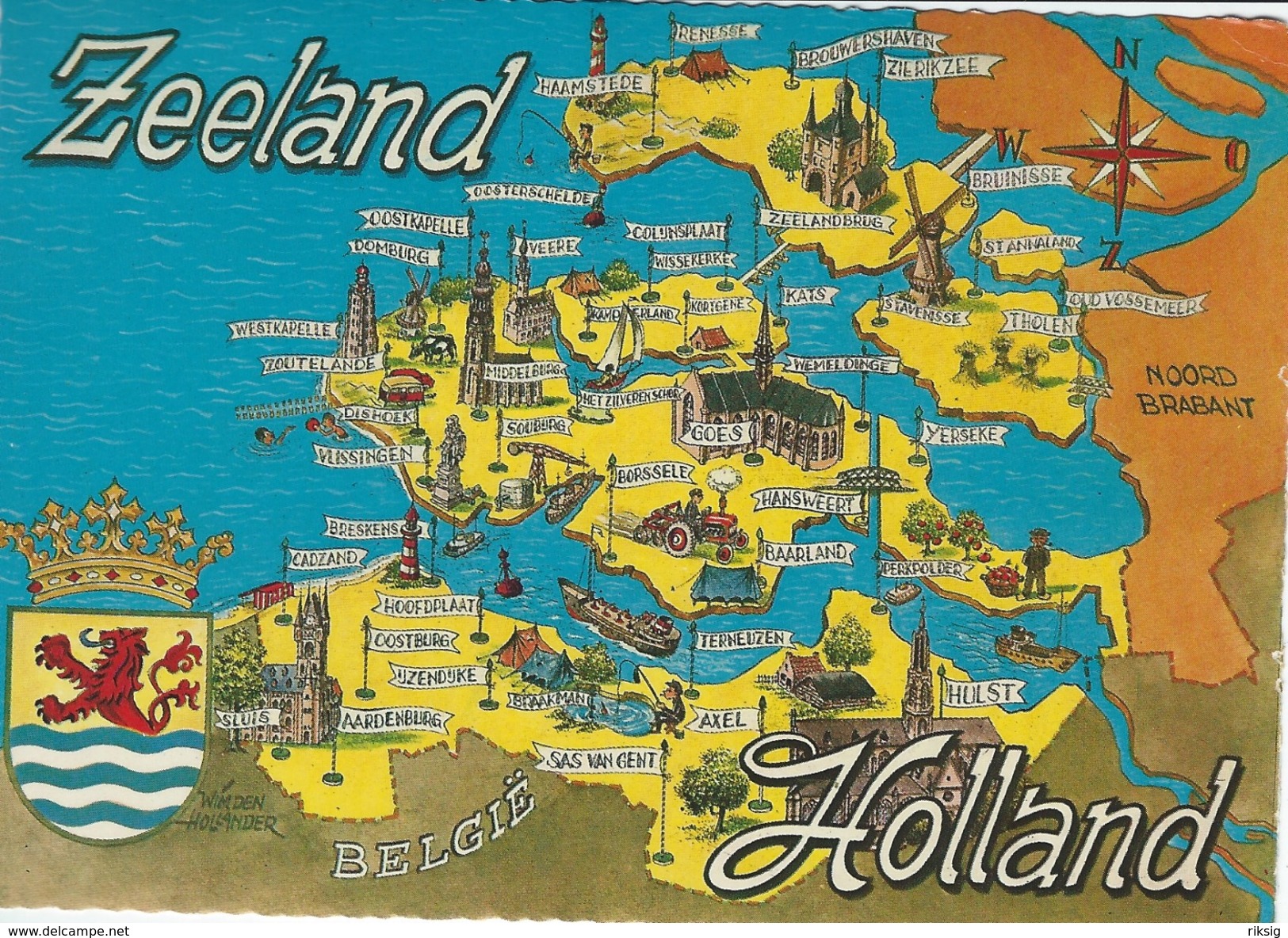 Map Of  Zeeland  Holland    Netherlands.  # 05700 - Maps