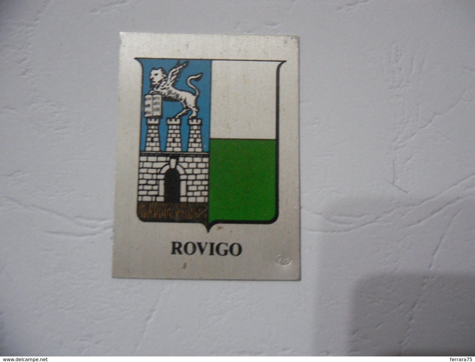 STEMMA CITTà DI ROVIGO  EMBLEMA LAMINA PLACCA SMALTATA/ARGENTO 925/1000 PUNZONATO. - Altri & Non Classificati