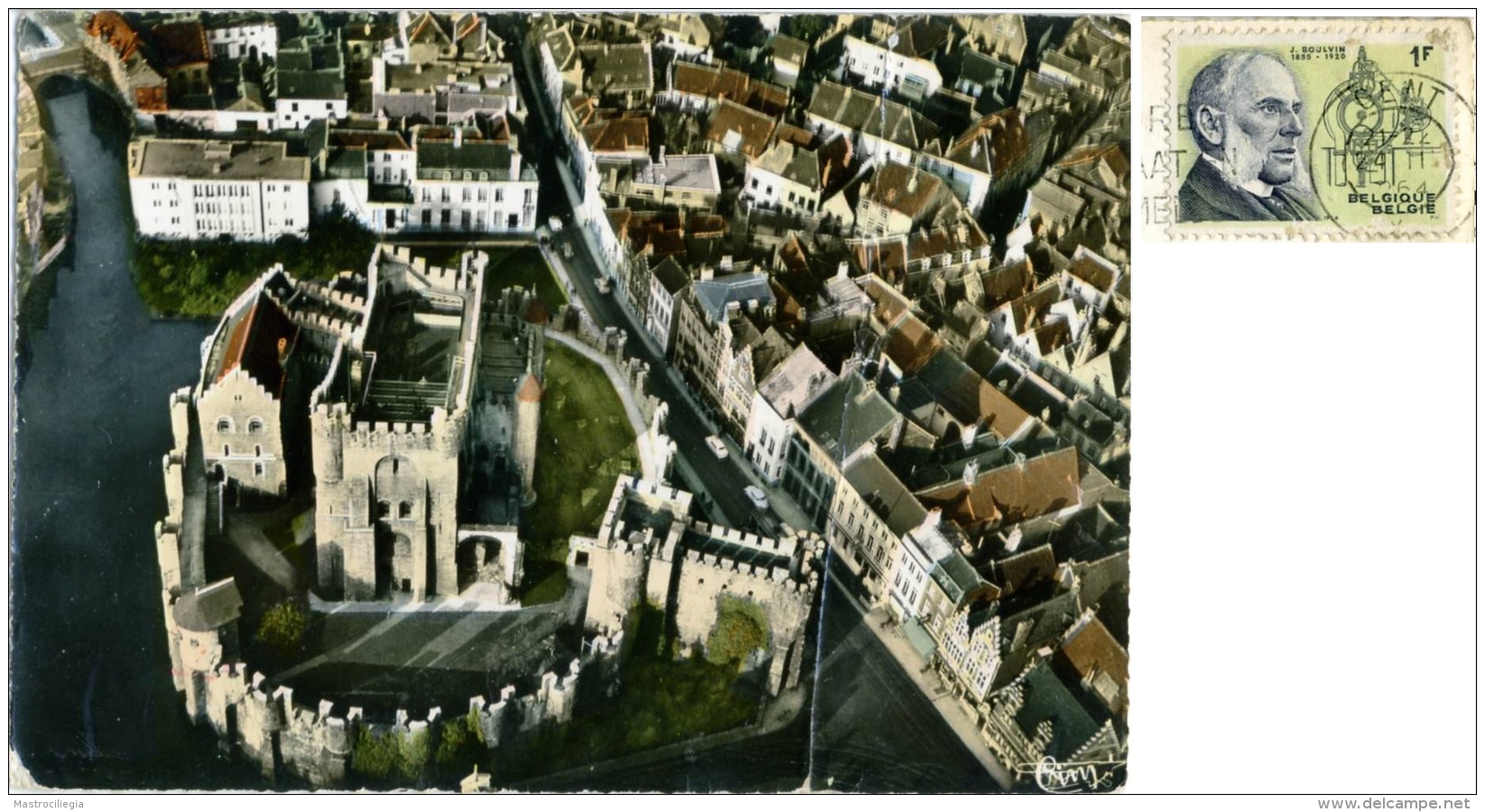 BELGIO  FLANDRE ORIENTALE  GENT GAND  Vue Aérienne  Château Des Comtes  Nice Stamp - Gent