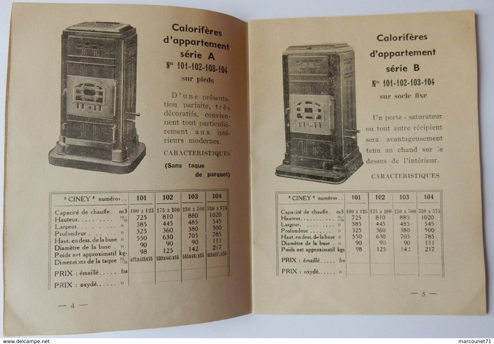 DOCUMENT 1937 CONCEPTION NOUVELLE FORGES DE CINEY POÊLE GIVET ARDENNES - 1900 – 1949