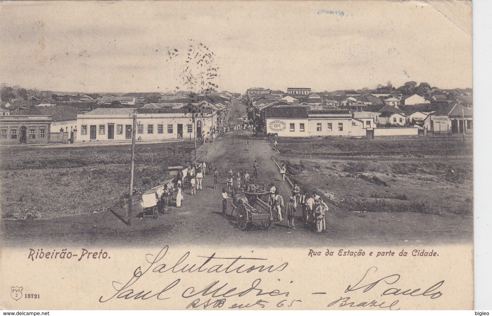 Ribeirão-Preto - Rua Da Esrtação E Parte De Cidade - 1903    (A24-110405) - São Paulo