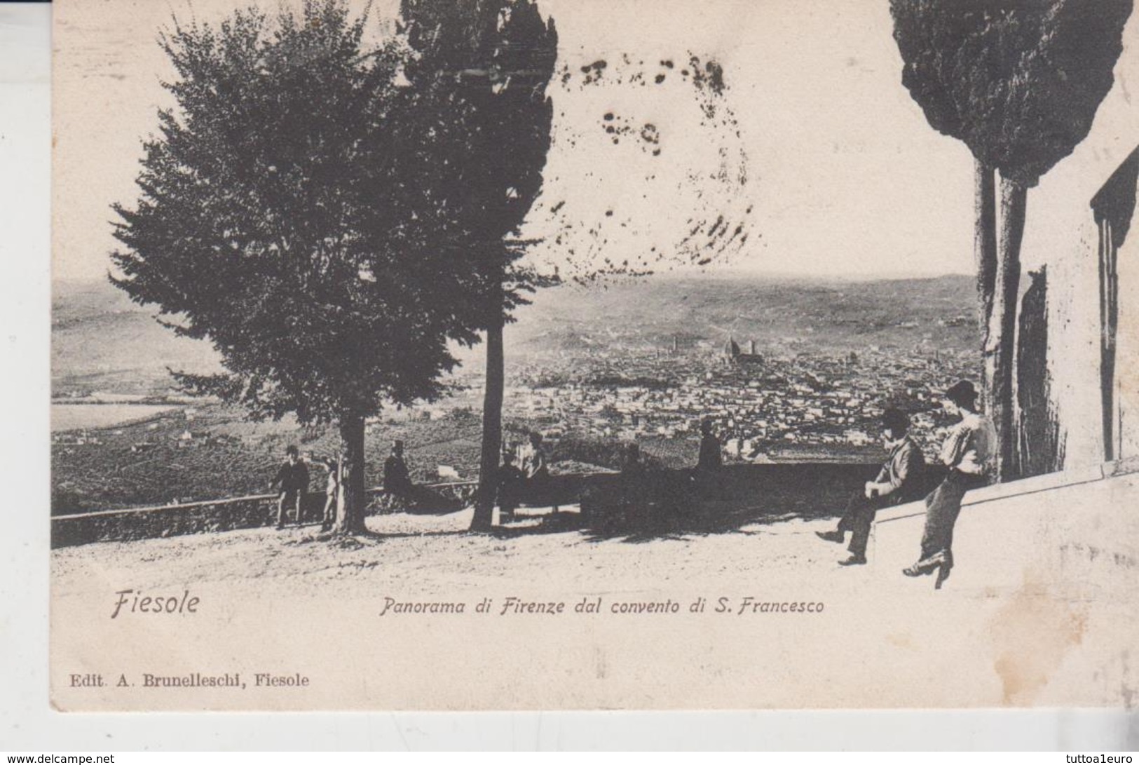 Fiesole Firenze Panorama Di Firenze Dal Convento Di  S. Francesco  1906 - Firenze