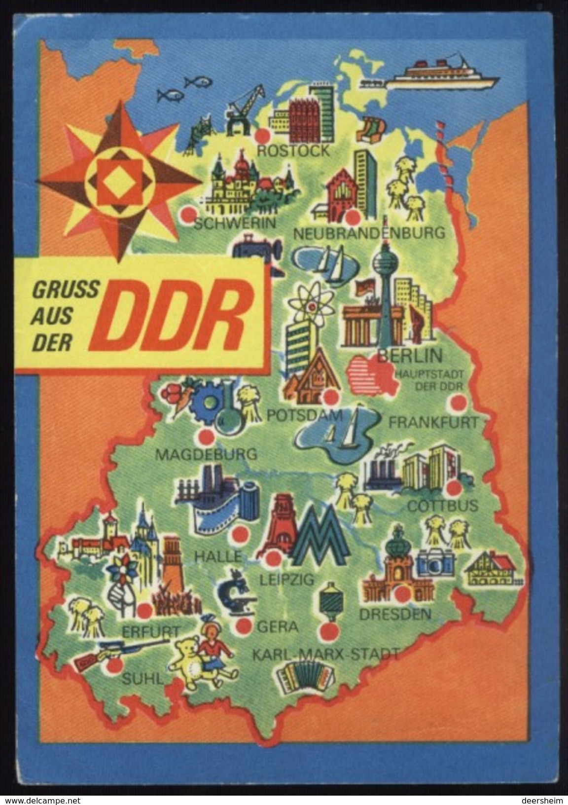 CAK Gruß Aus Der DDR "Manöver Waffenbrüderschaft" Gel 10.10.1970 A. Mi 1615 - Altri & Non Classificati