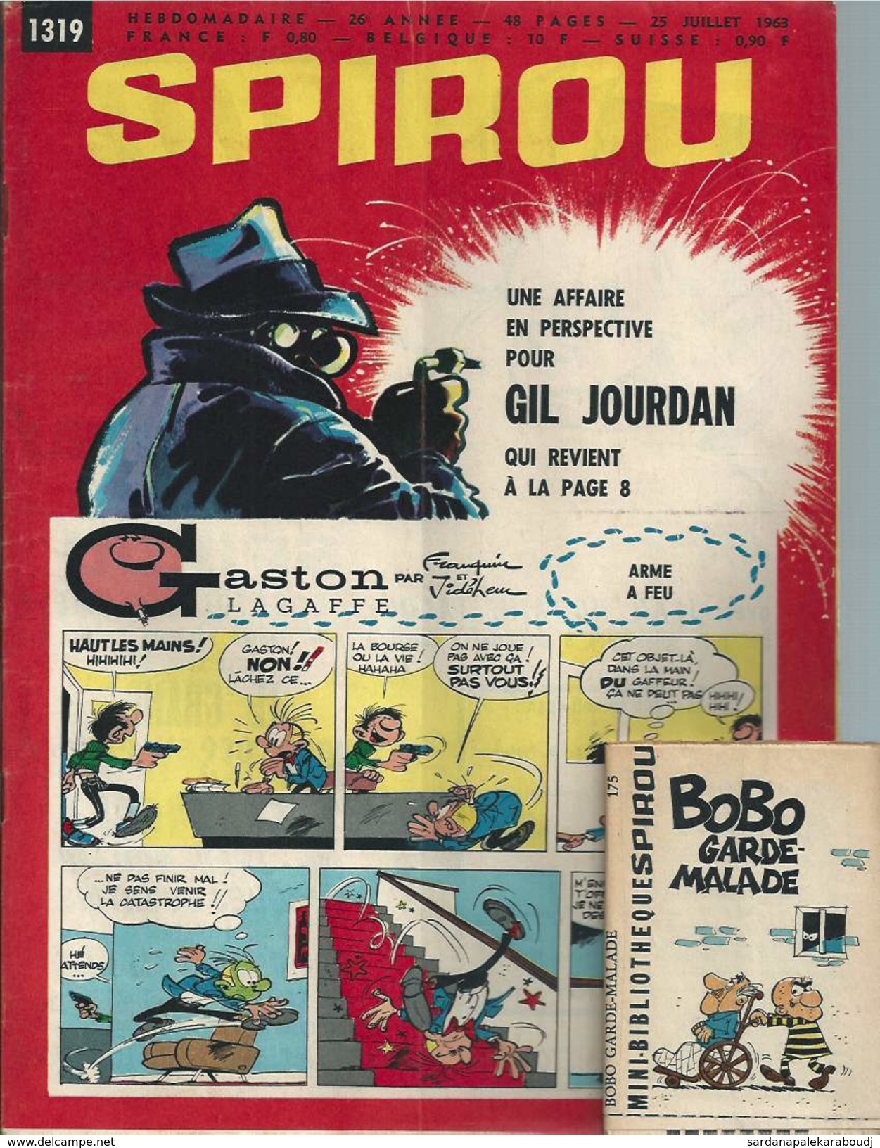 SPIROU N° 1319 Du 25 Juillet 1963. Complet, Avec Son Mini-récit. Pour BOBOLOGUES ! - Spirou Magazine