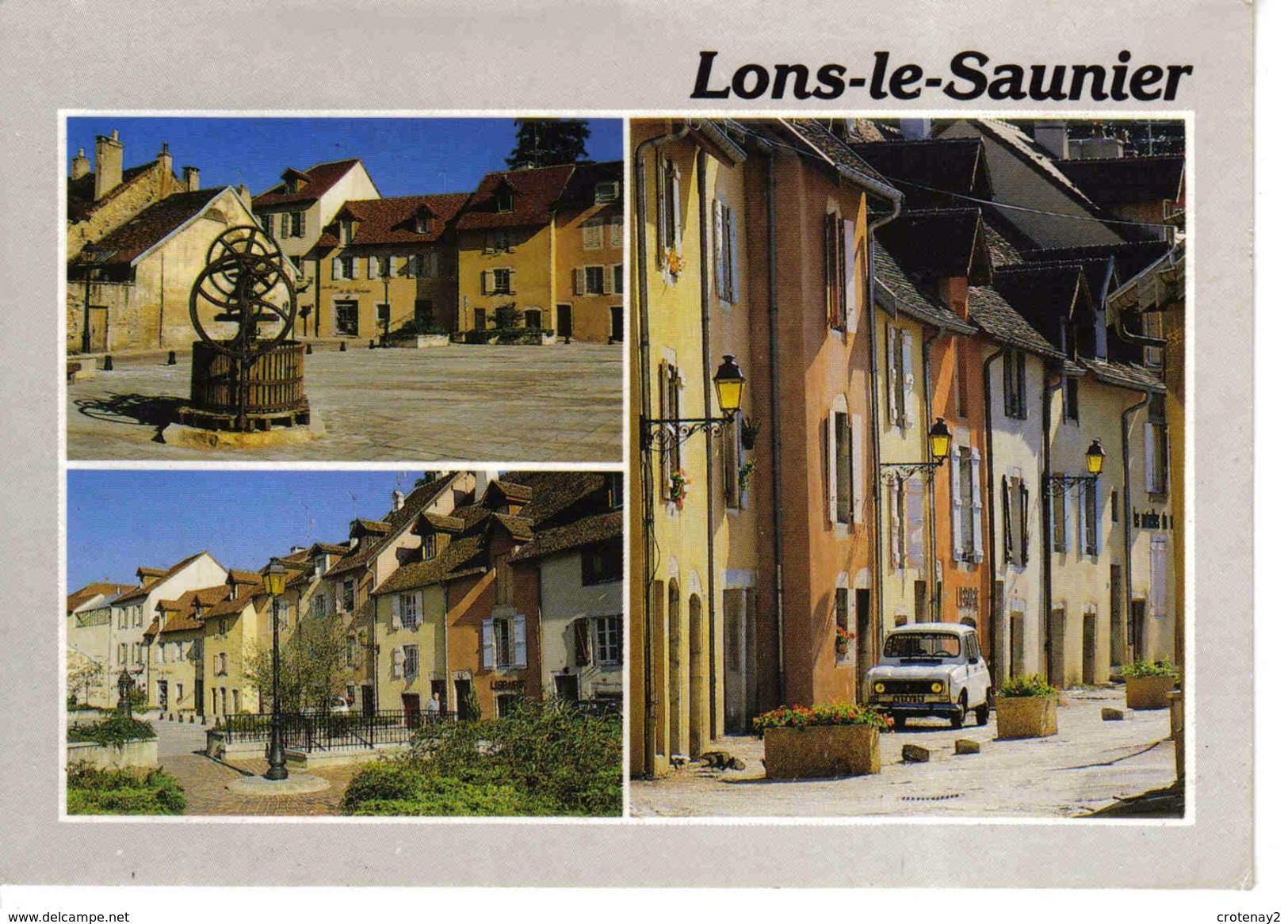 39 Lons Le Saunier Le Quartier De La Comédie En 1991 Belle Renault R 4L - Lons Le Saunier