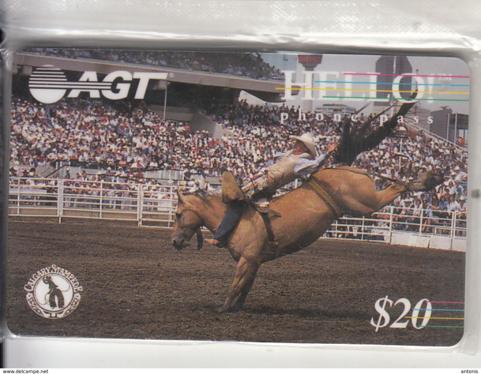 CANADA - Rodeo, Calgary Stampede, AGT Prepaid Card $20, 06/96, Mint - Canada