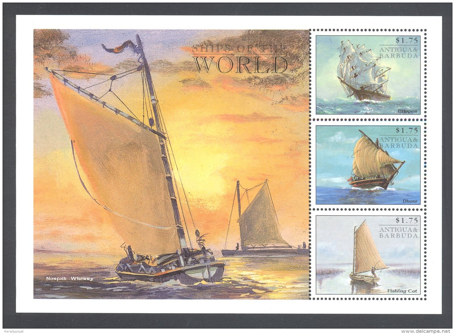 Antigua - 1998 Ships Kleinbogen (2) MNH__(THB-5521) - Antigua Y Barbuda (1981-...)