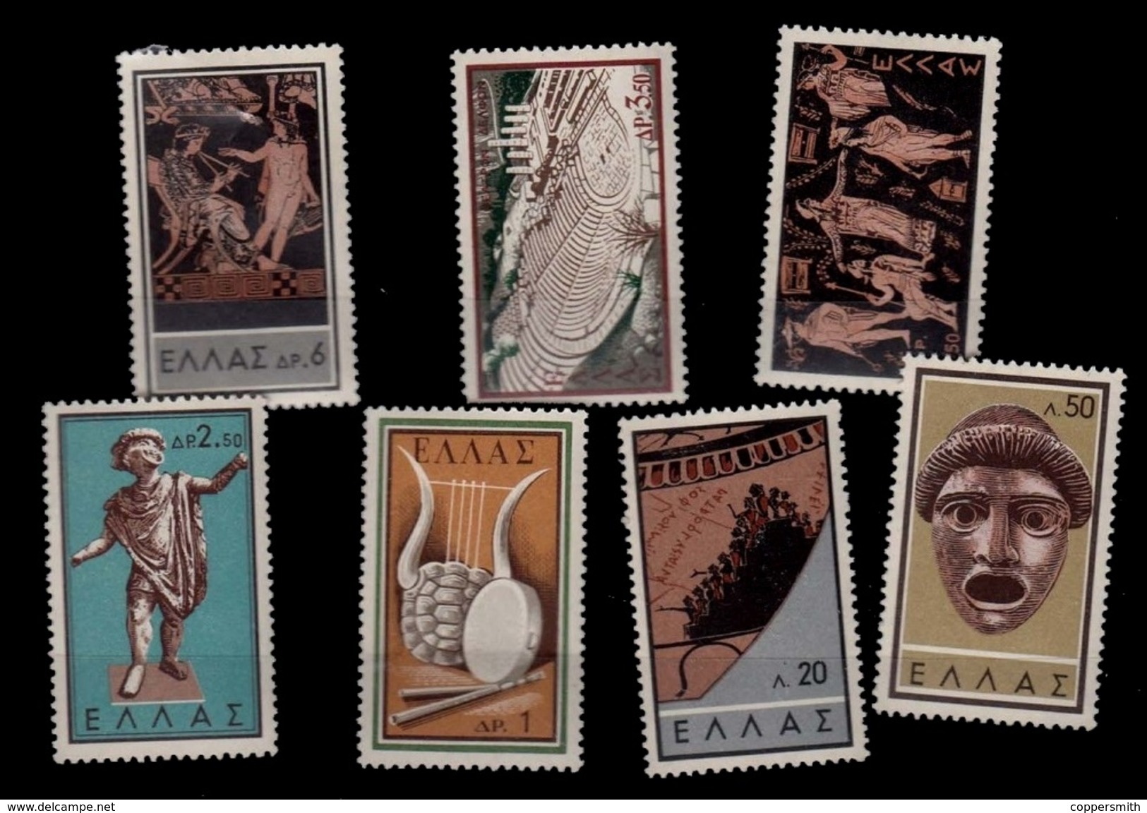 (08) Greece / Grece  1959 / Theatre / Theater  ** / Mnh  Michel 706-12 - Nuovi