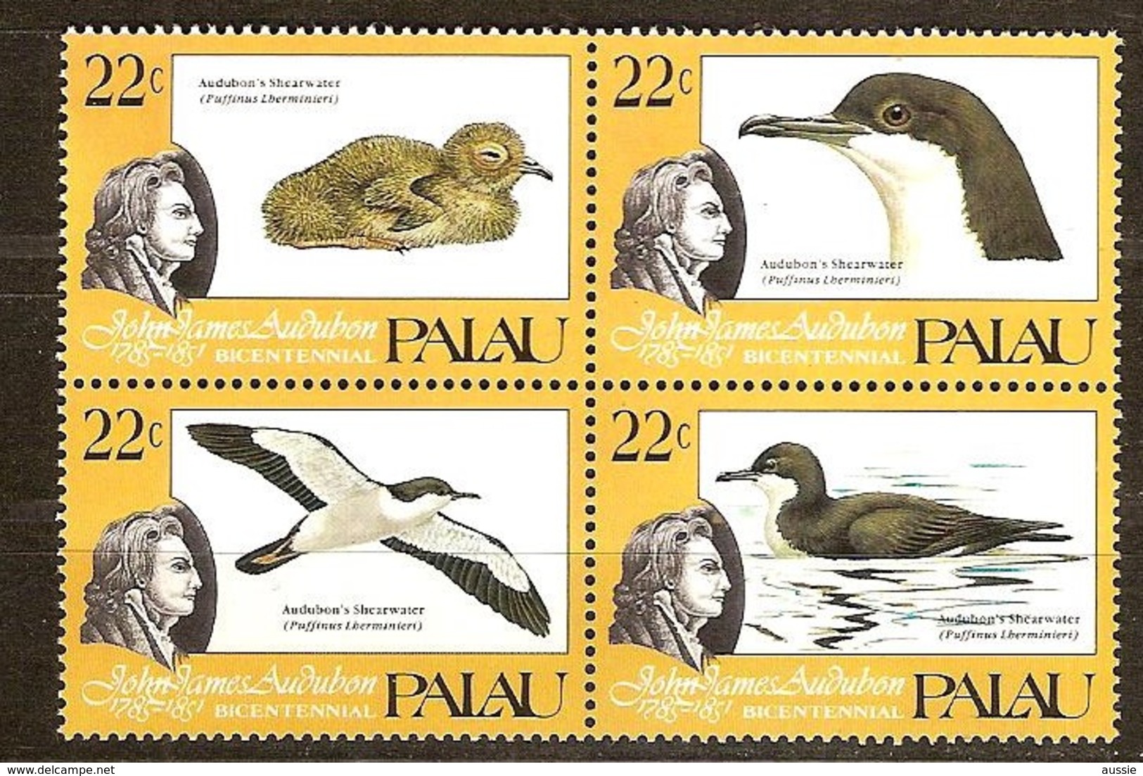 Palau 1985 Yvertn° 61-64 *** MNH Cote 5 Euro Faune Oiseaux Vogels Birds - Palau