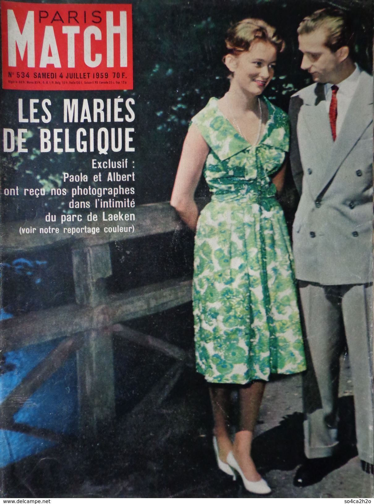 PARIS MATCH N° 534 4 Juillet 1959 La Mort De Boris Vian; Paola Et Albert; La Panhard PL17; Le Fou De Louisiane - General Issues