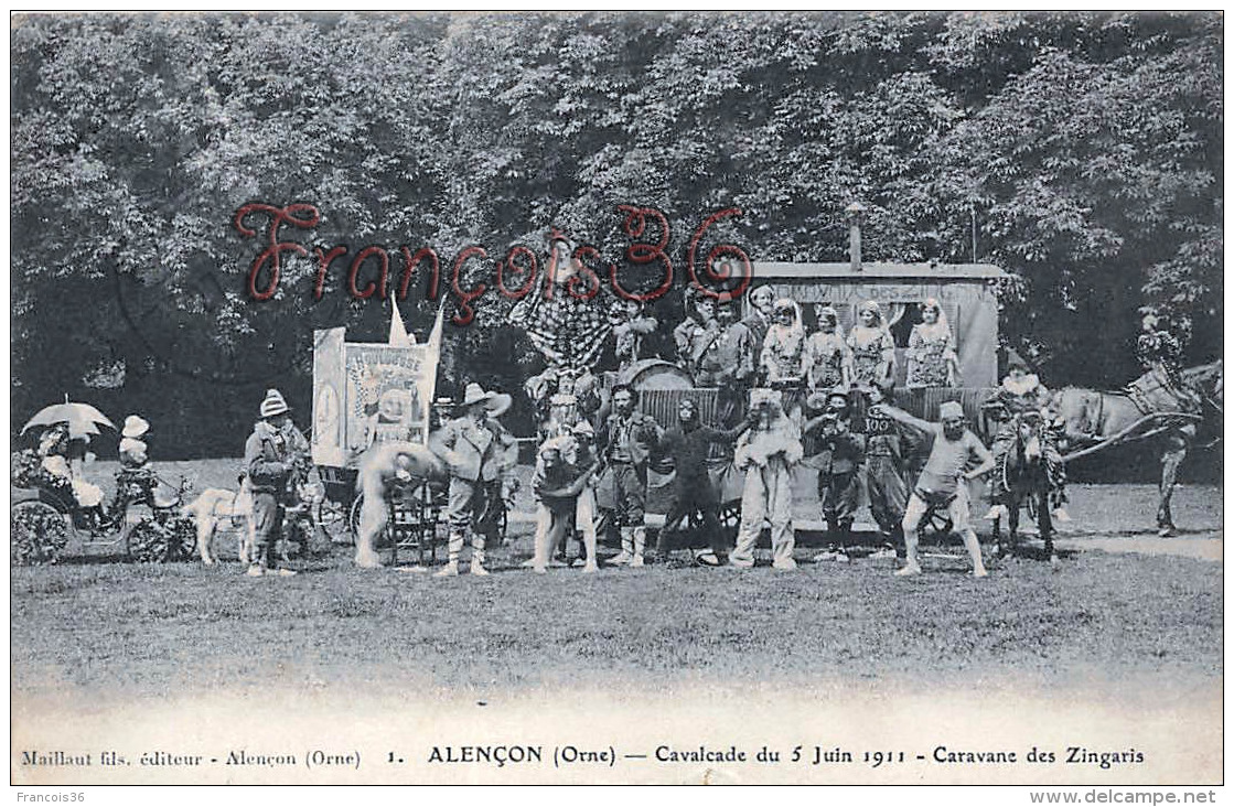 (61) Alençon - Cavalcade Du 5 Juin 1911 - Caravane Des Zingaris - 2 SCANS - Alencon