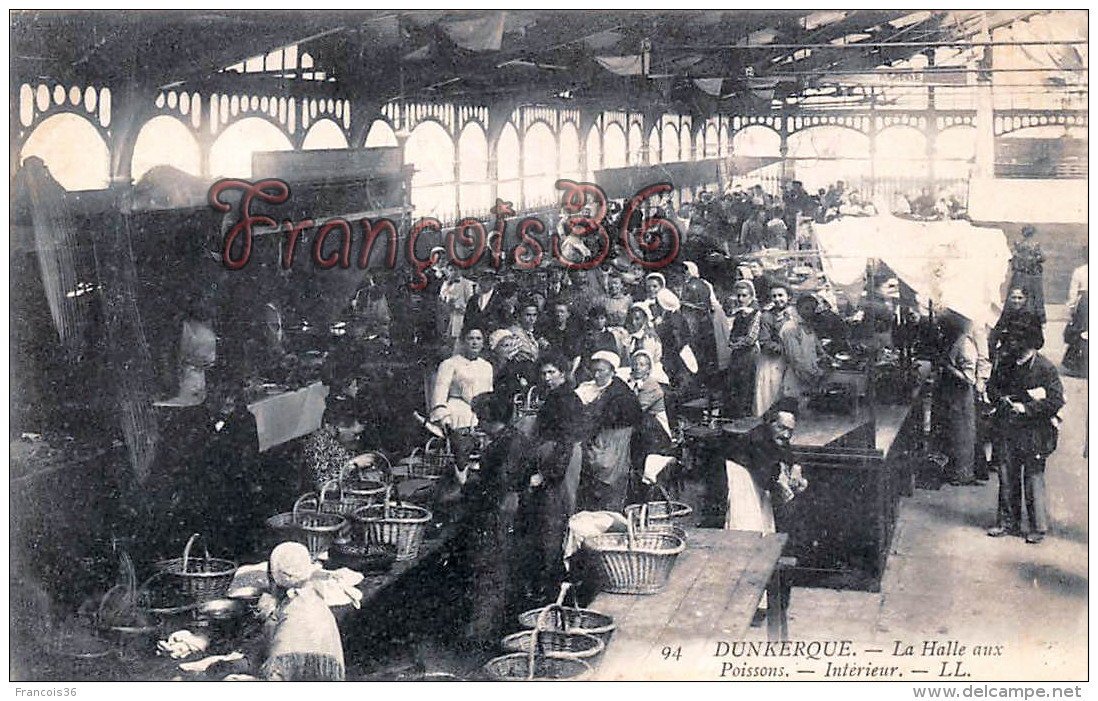 (59) Dunkerque - La Halle Aux Poissons - Intérieur - 2 SCANS - Dunkerque