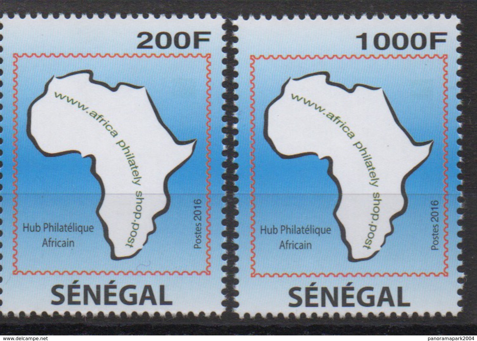 Sénégal 2016 Mi. ? Joint Issue Emission Commune Africa Shop Hub Philatélique 2 Val. ** - Gemeinschaftsausgaben