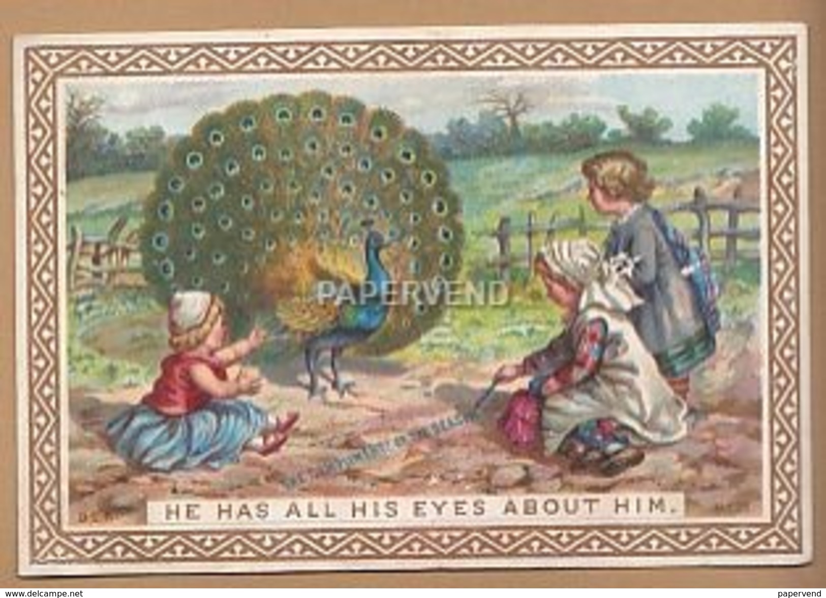 Victorian Greeting Card  DE LA RUE  He Has All His Eyes About Him   Egc74 - Sin Clasificación