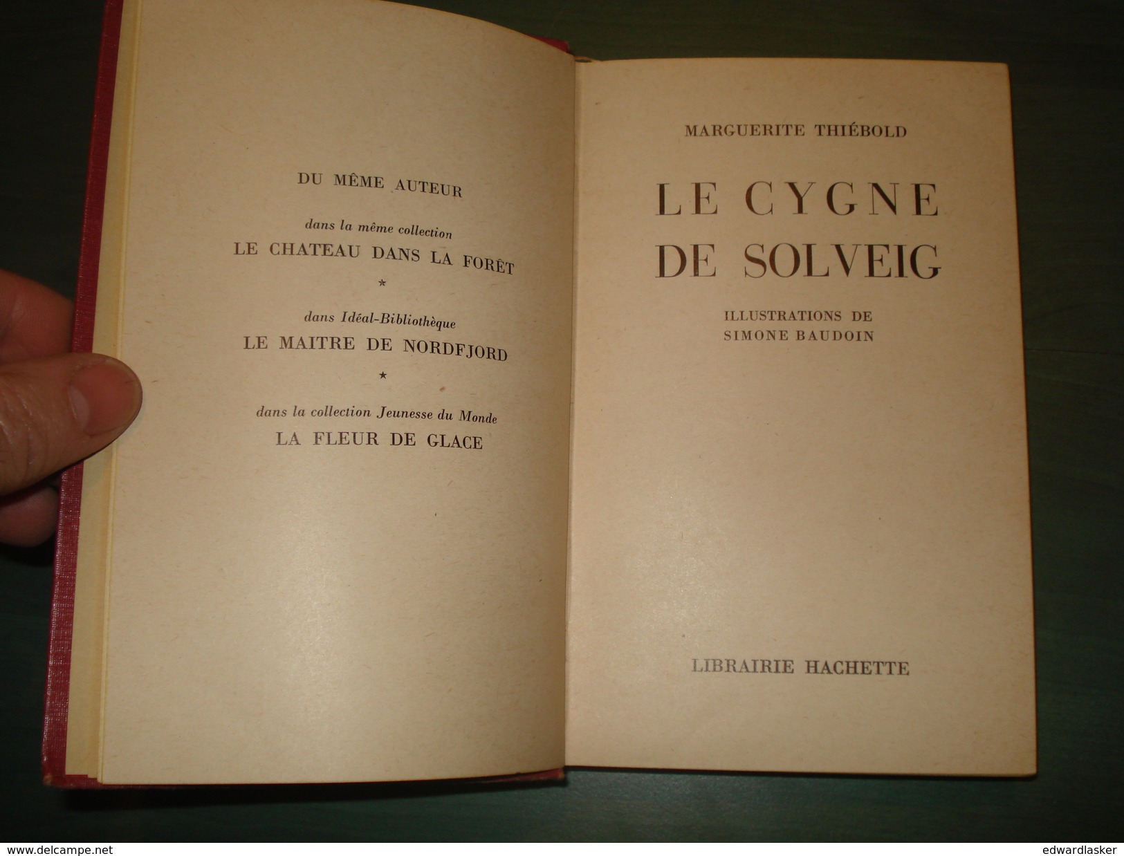 BIBLIOTHEQUE ROSE : Le CYGNE De SOLVEIG //Marguerite Thiébold - Ill. Simone Baudoin - 1955 - Sans Jaquette [1] - Bibliothèque Rose