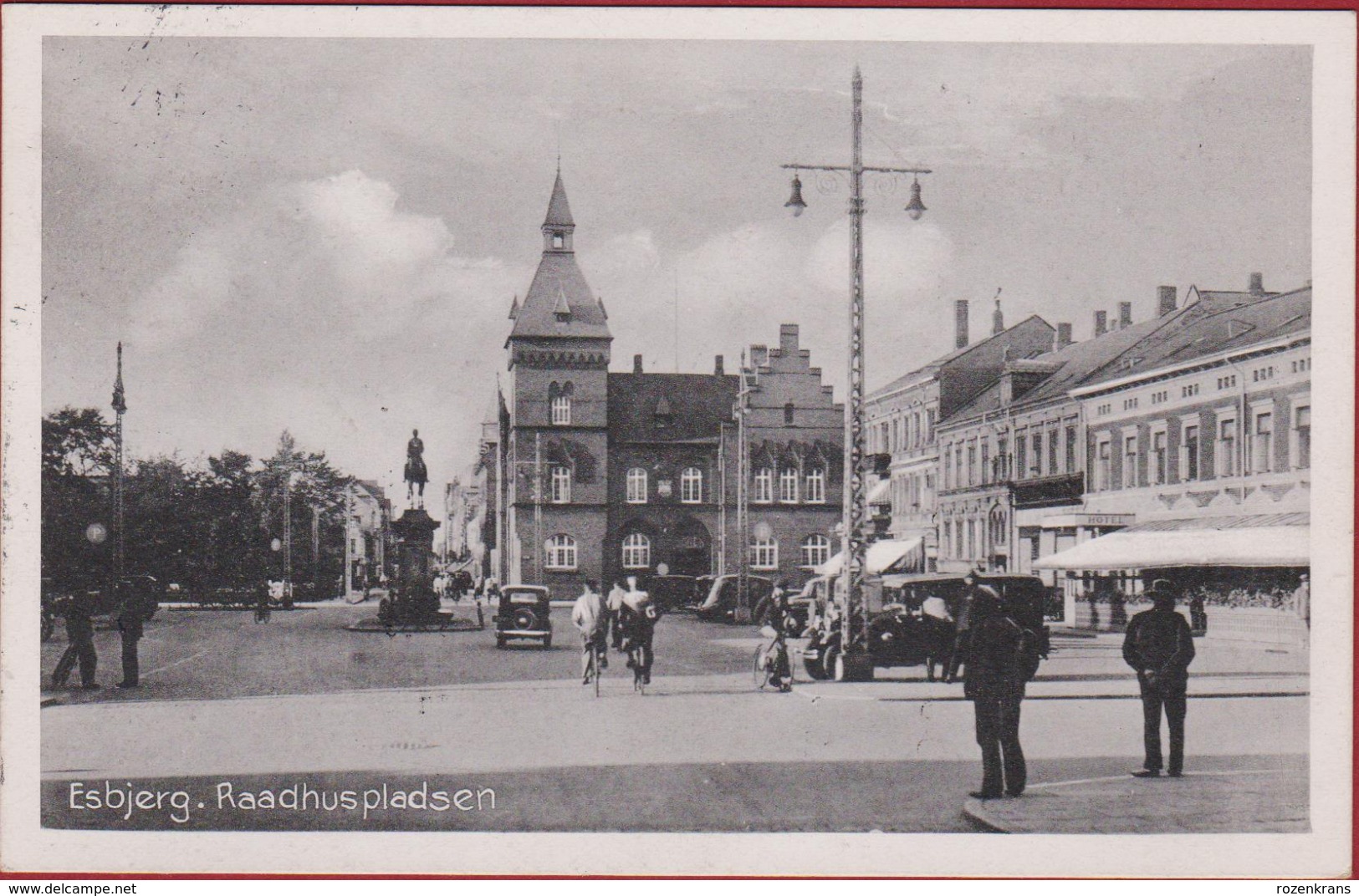 Denemarken Denmark Danmark Esbjerg Raadhuspladsen 1946 Oldtimer - Danemark