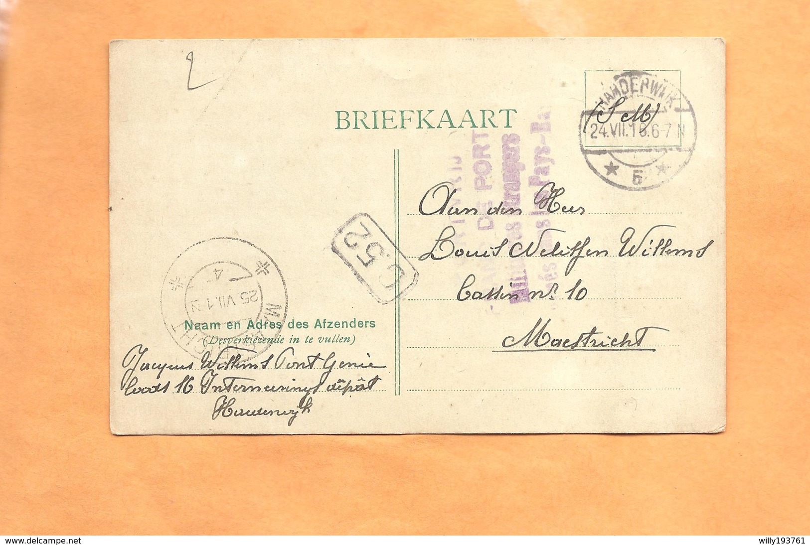 Briefkaart Kamp Harderwijk 1915 3stuks - Oorlog 1914-18