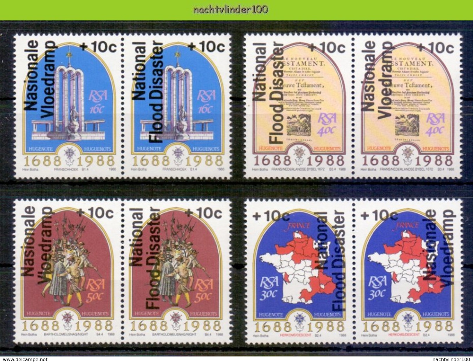 Ncf077 LANDKAART MAP NATIONAL FLOOD DISADSTER NASIONALE VLOEDRAMP RSA 1988 PF/MNH - Milieubescherming & Klimaat