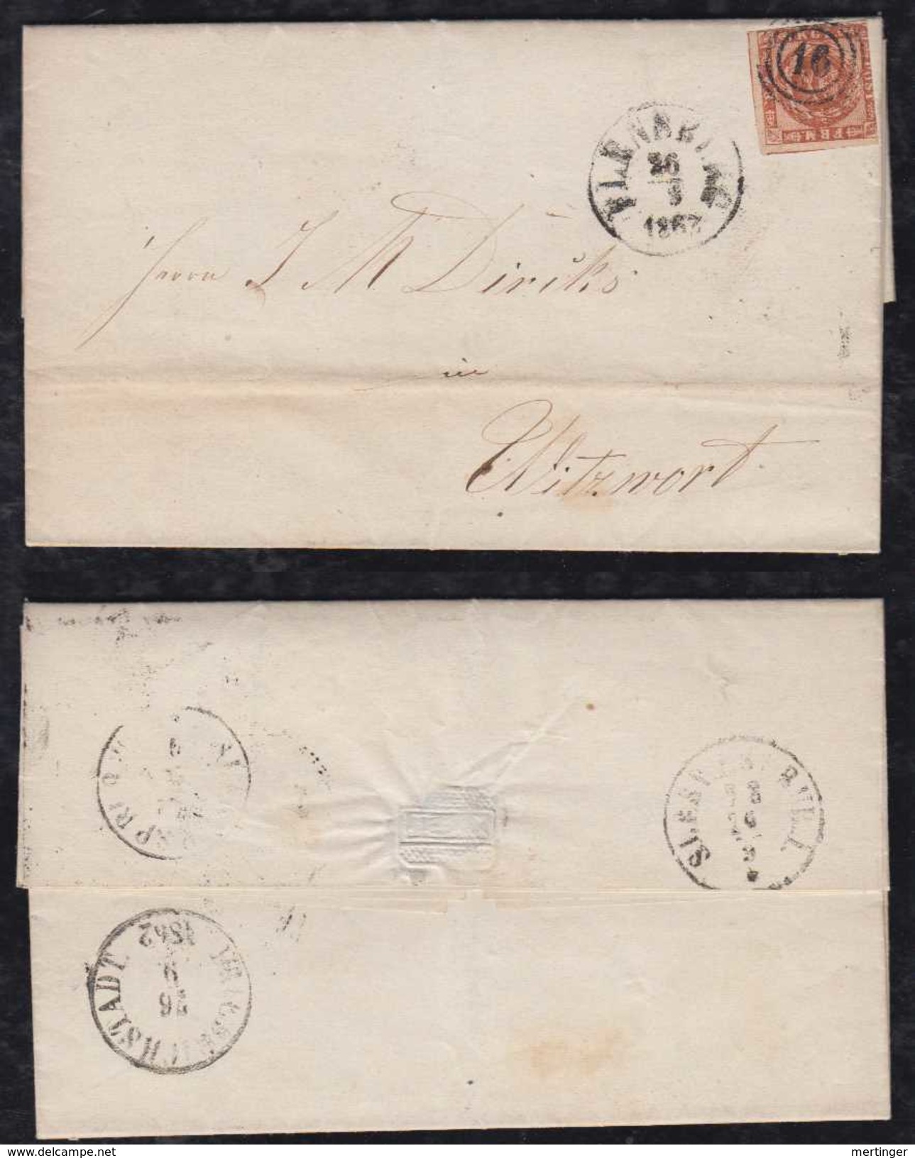 Dänemark Denmark 1862 Cover 4s - Lettres & Documents