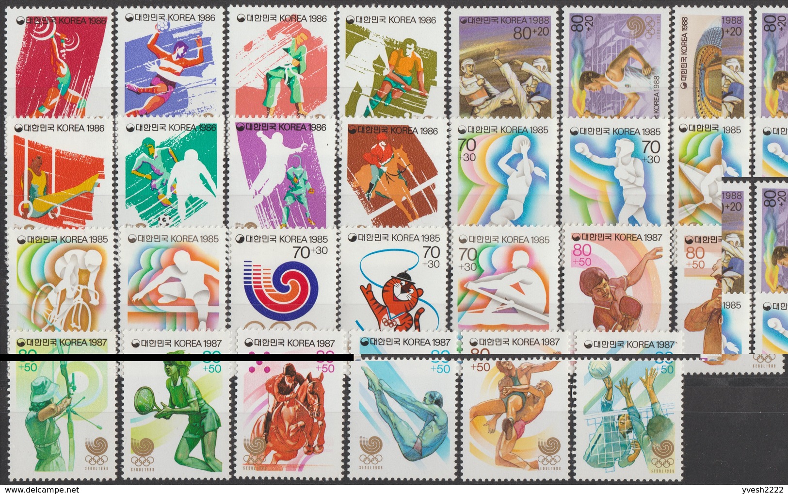 Corée Du Sud 1985 à 1988. Jeux Olympiques De Séoul. 27 Timbres Différents Neufs Sans Charnières MNH. Cote Michel 32.80 & - Summer 1988: Seoul