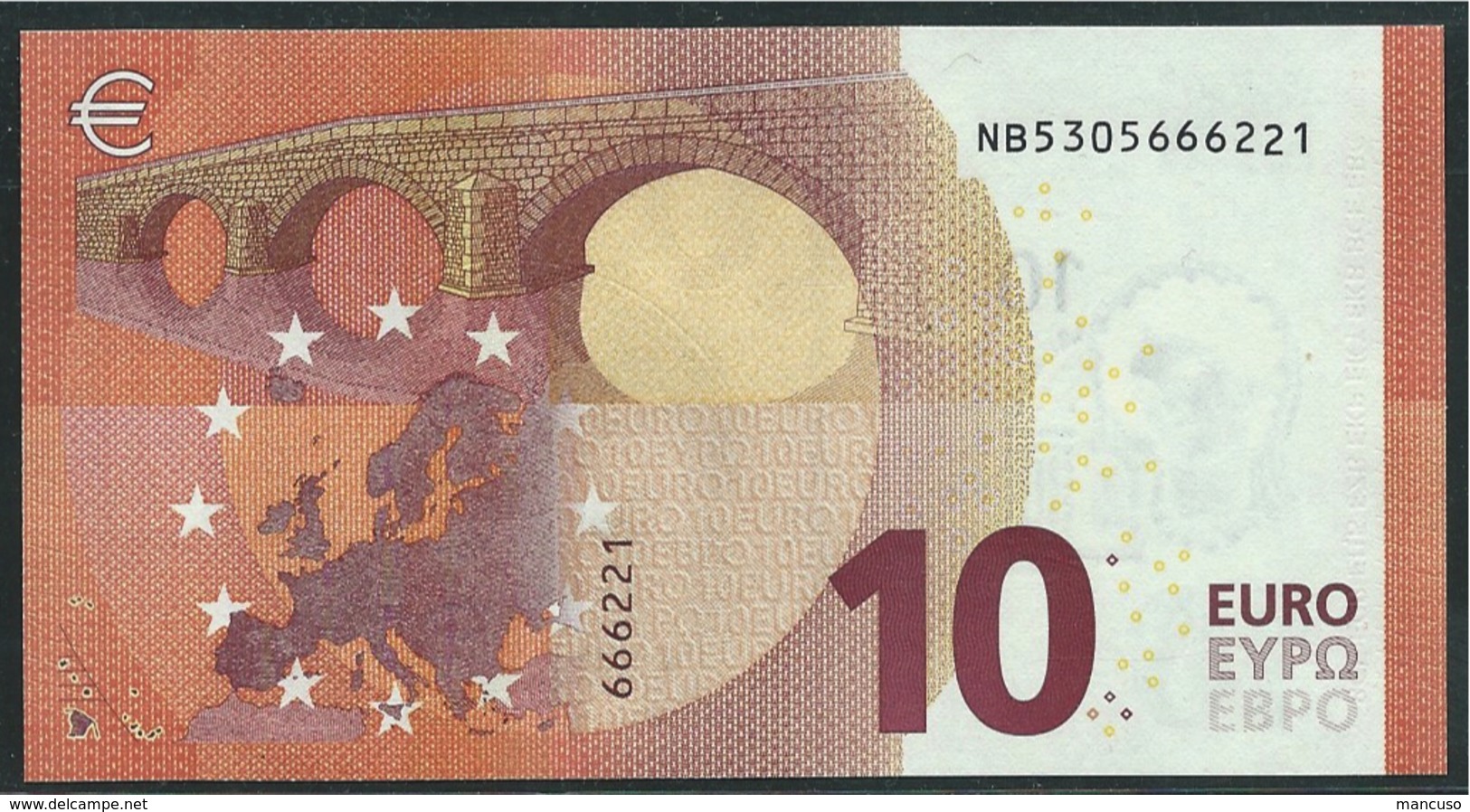 10  EURO DRAGHI  AUSTRIA  NB N010 C5   UNC - 10 Euro