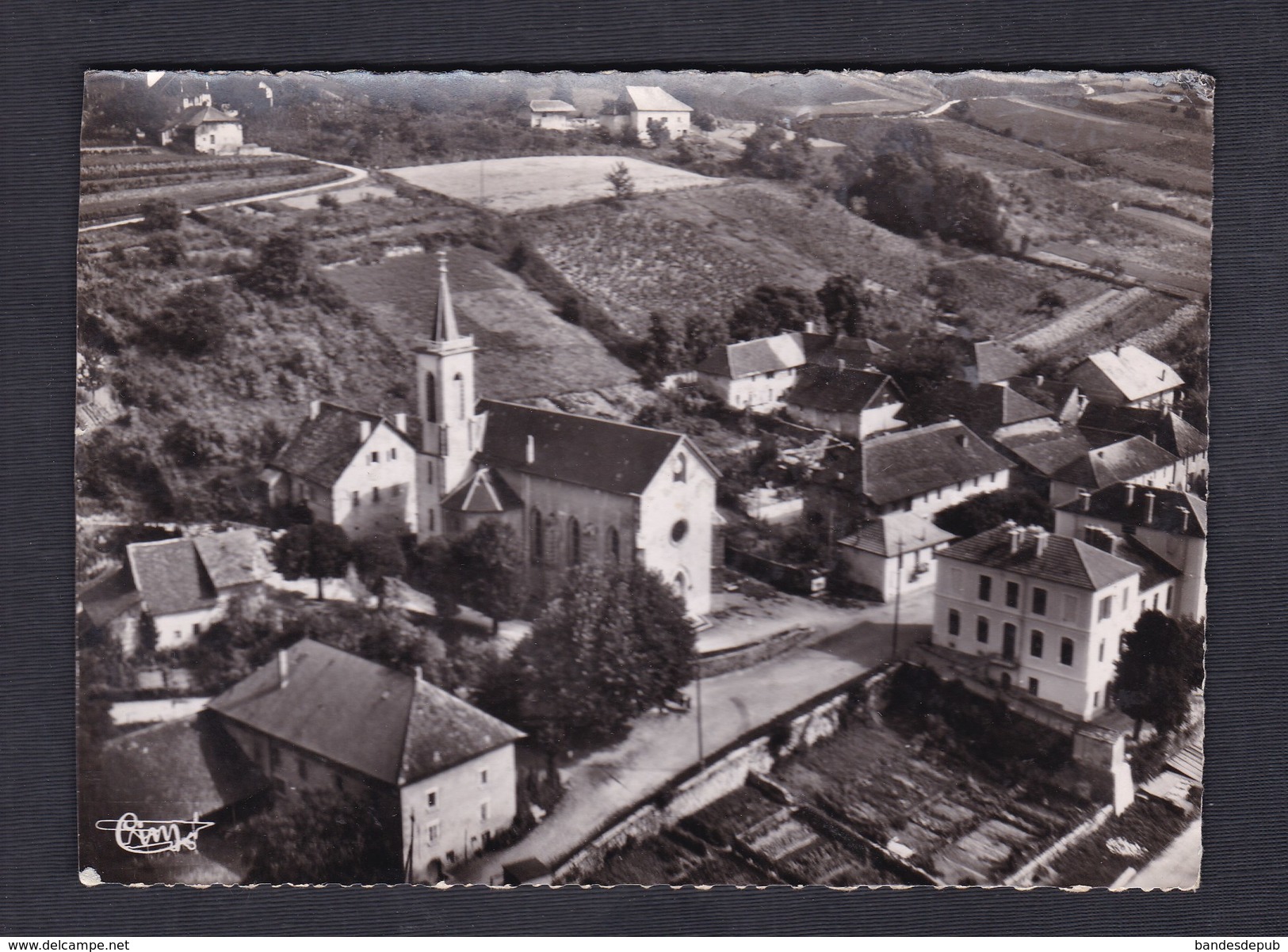 Prix Fixe CPSM Ruffieux (73) - Vue Aerienne - Chef Lieu - Quartier De L' Eglise ( COMBIER CIM) - Ruffieux