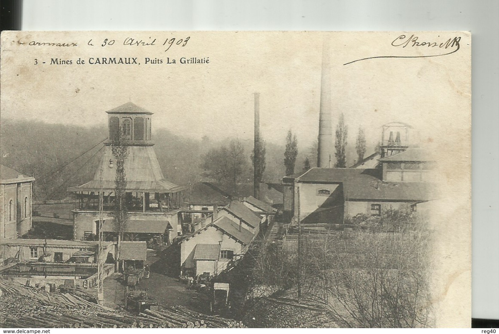 D81 - MINES DE CARMAUX  -  Puits LA GRILLATIE  -  PRECURSEUR  1903 - Carmaux
