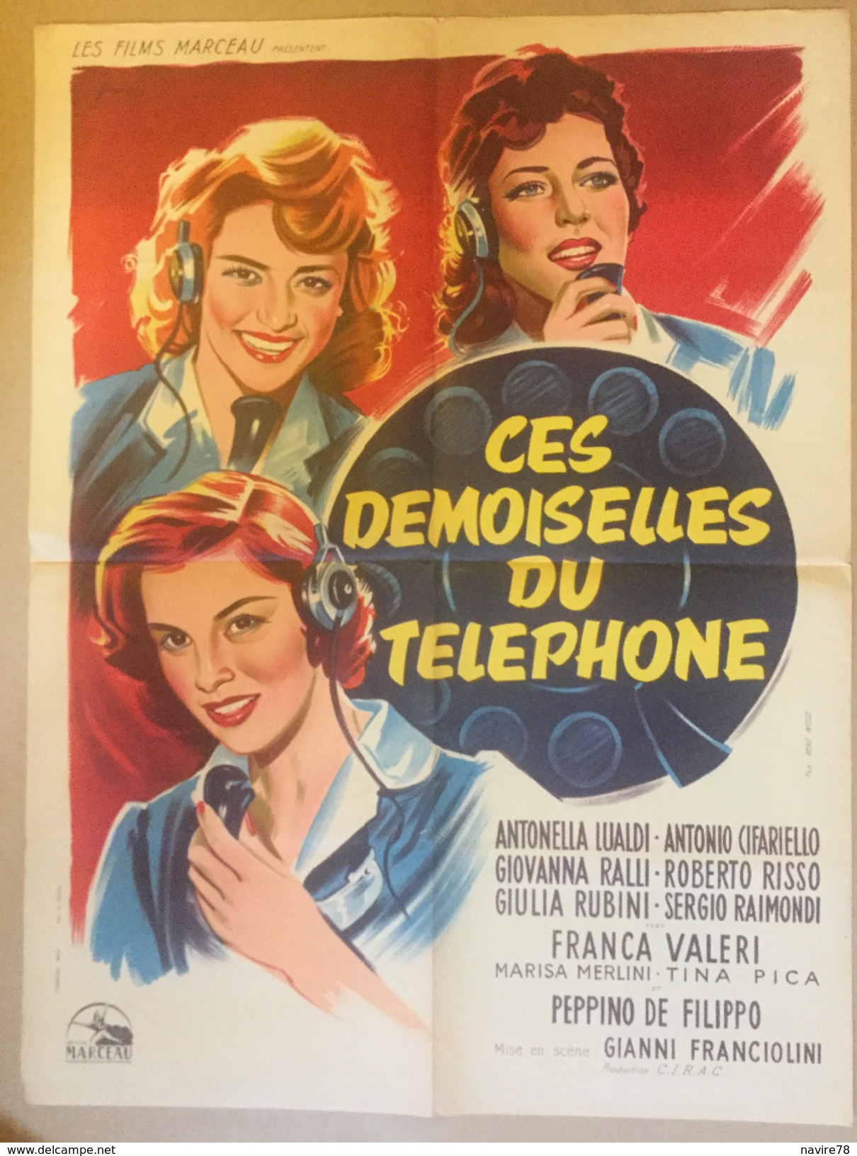 Affiche Cinéma Originale Du Film CES DEMOISELLES DU TELEPHONE De GIANNI FRANCIOLINI 1955 - Affiches & Posters