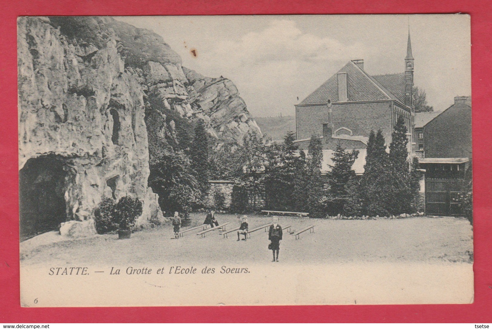 Statte - La Grotte Et L'Ecole Des Soeurs - 1908 ( Voir Verso ) - Huy