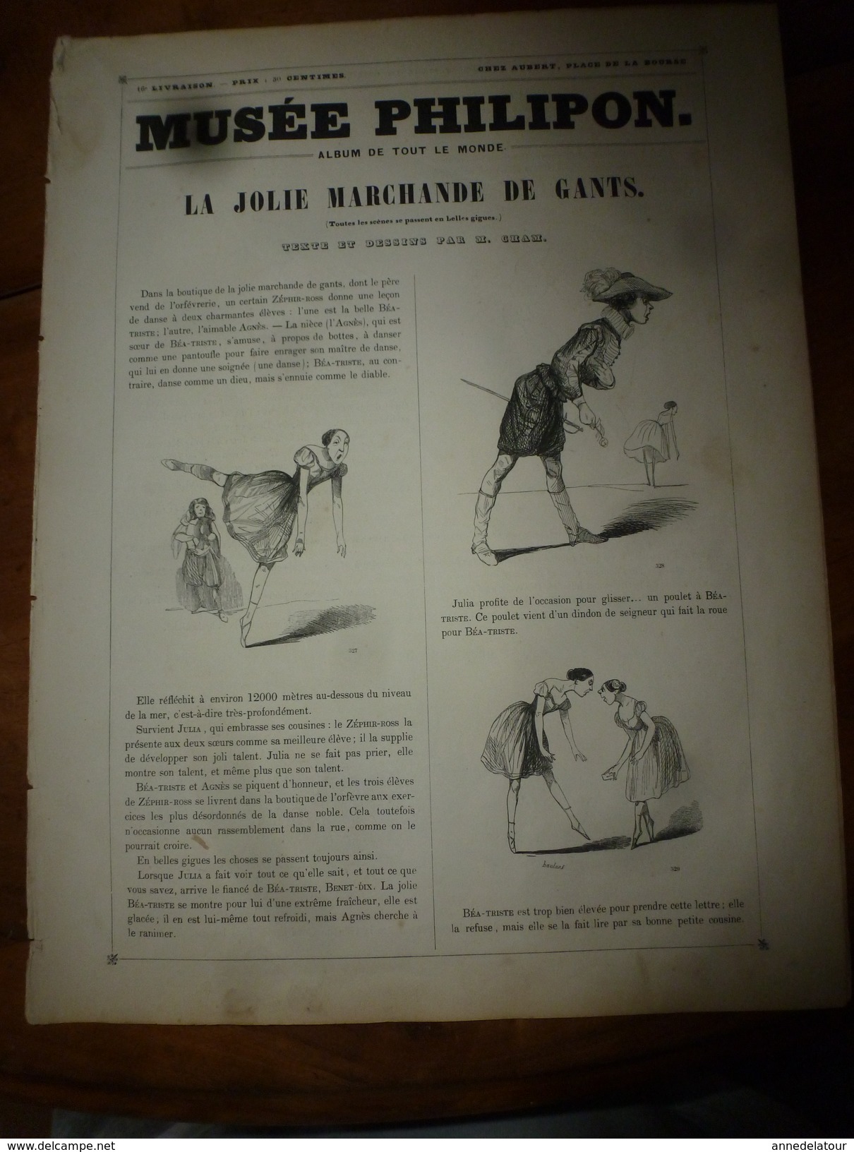 1840 La Jolie Marchande De Gants ,toutes Les Scènes En Belles Gigues  ( MUSEE PHILIPON ) , Texte Et Dessins Par Cham - 1800 - 1849